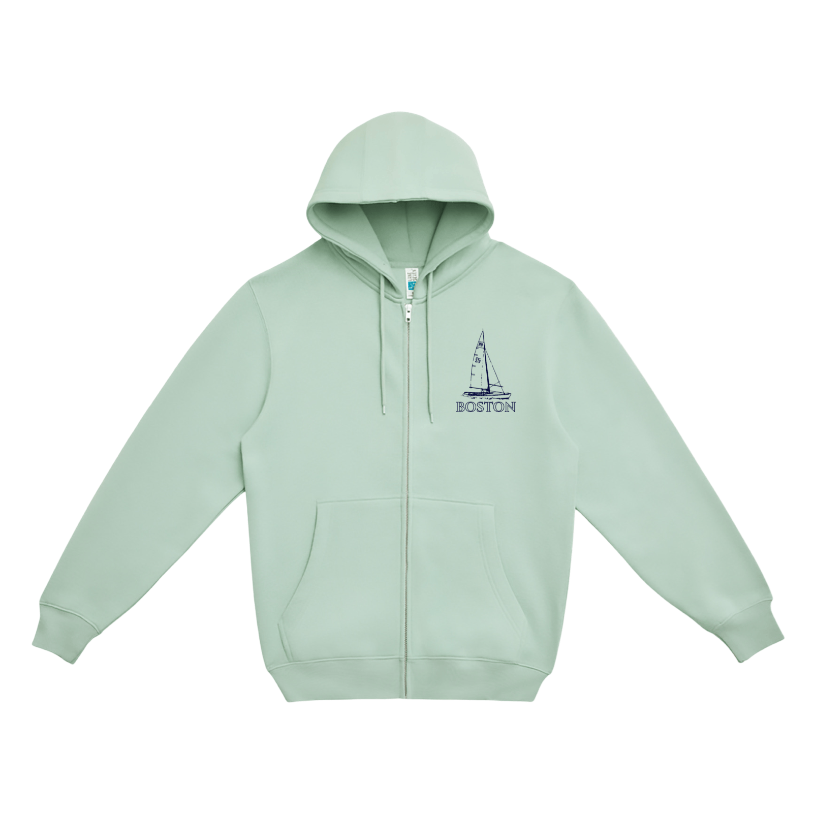 Cape Cod Clothing Company Boston Sailboat Soft Fleece Full Zip Hoodie