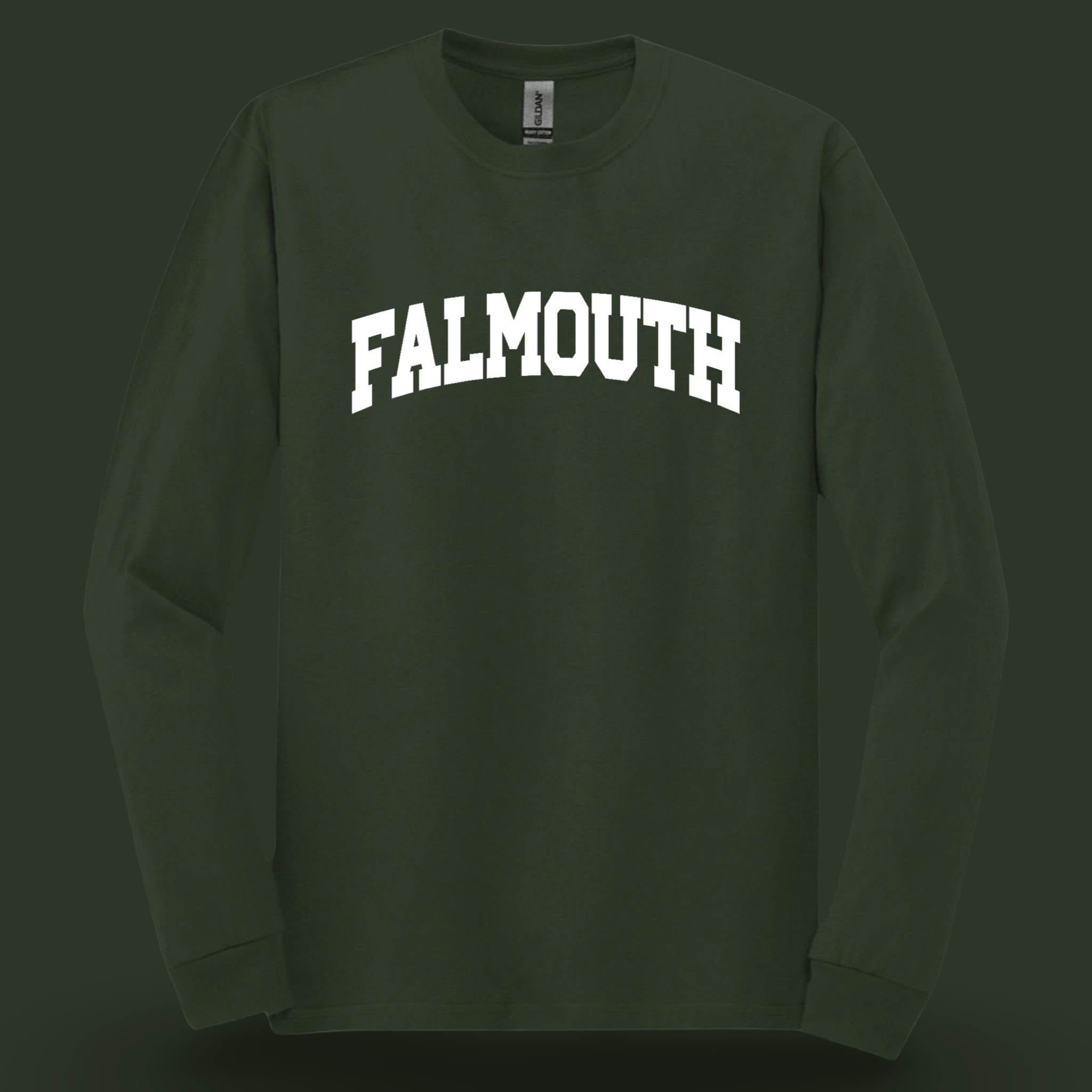 falmouth long sleeve t-shirt, forest green