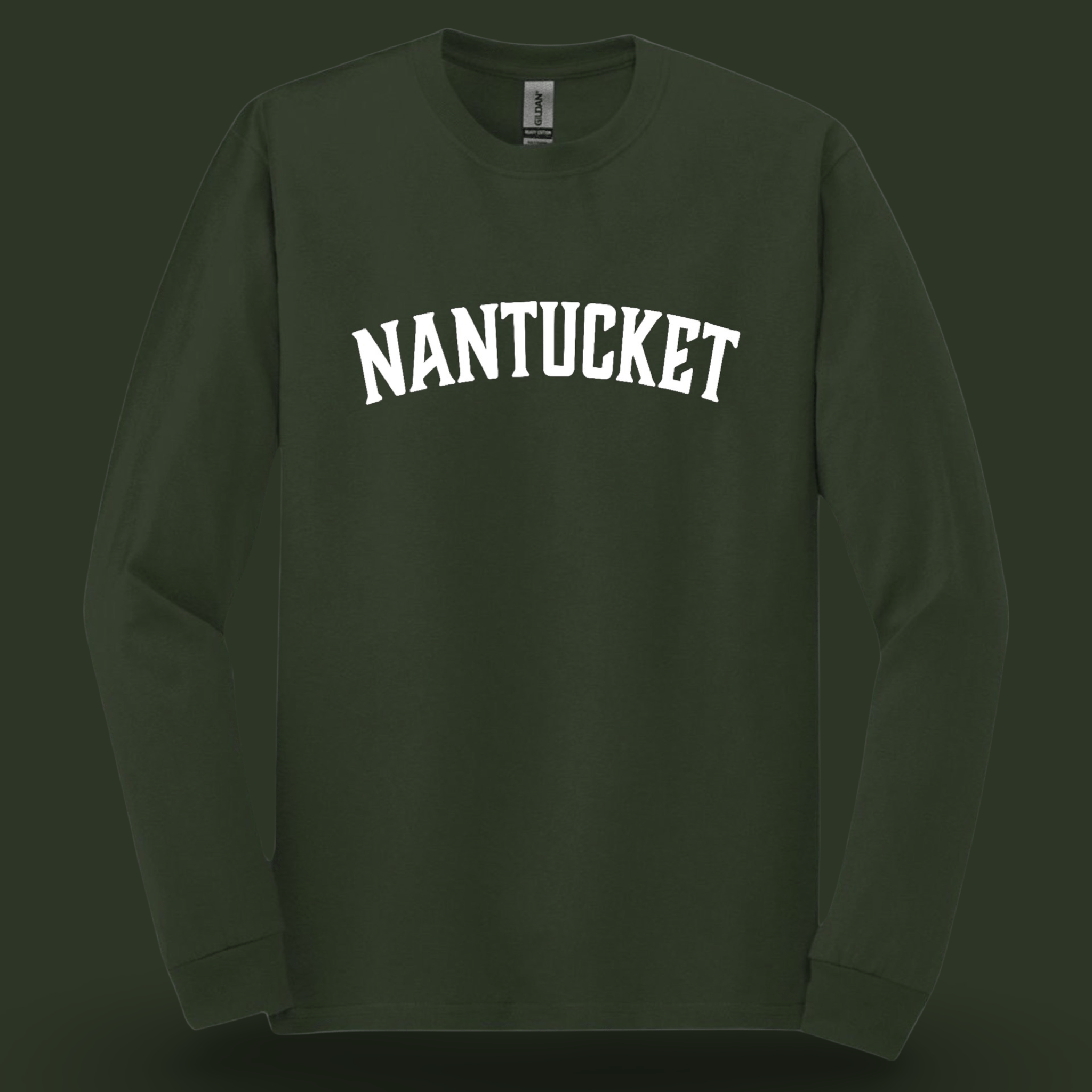 Nantucket classic long sleeve t-shirt, forest green