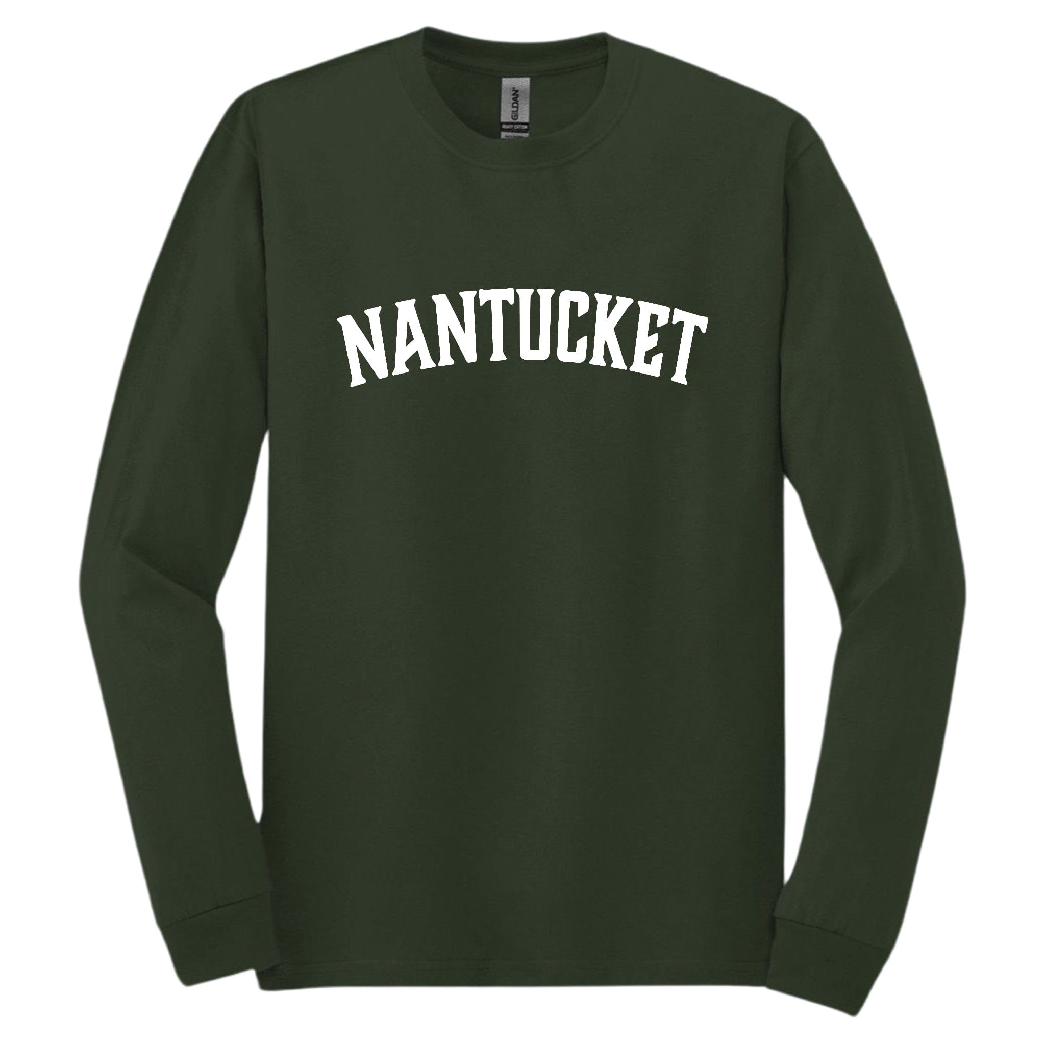 nantucket long sleeve t-shirt, forest green