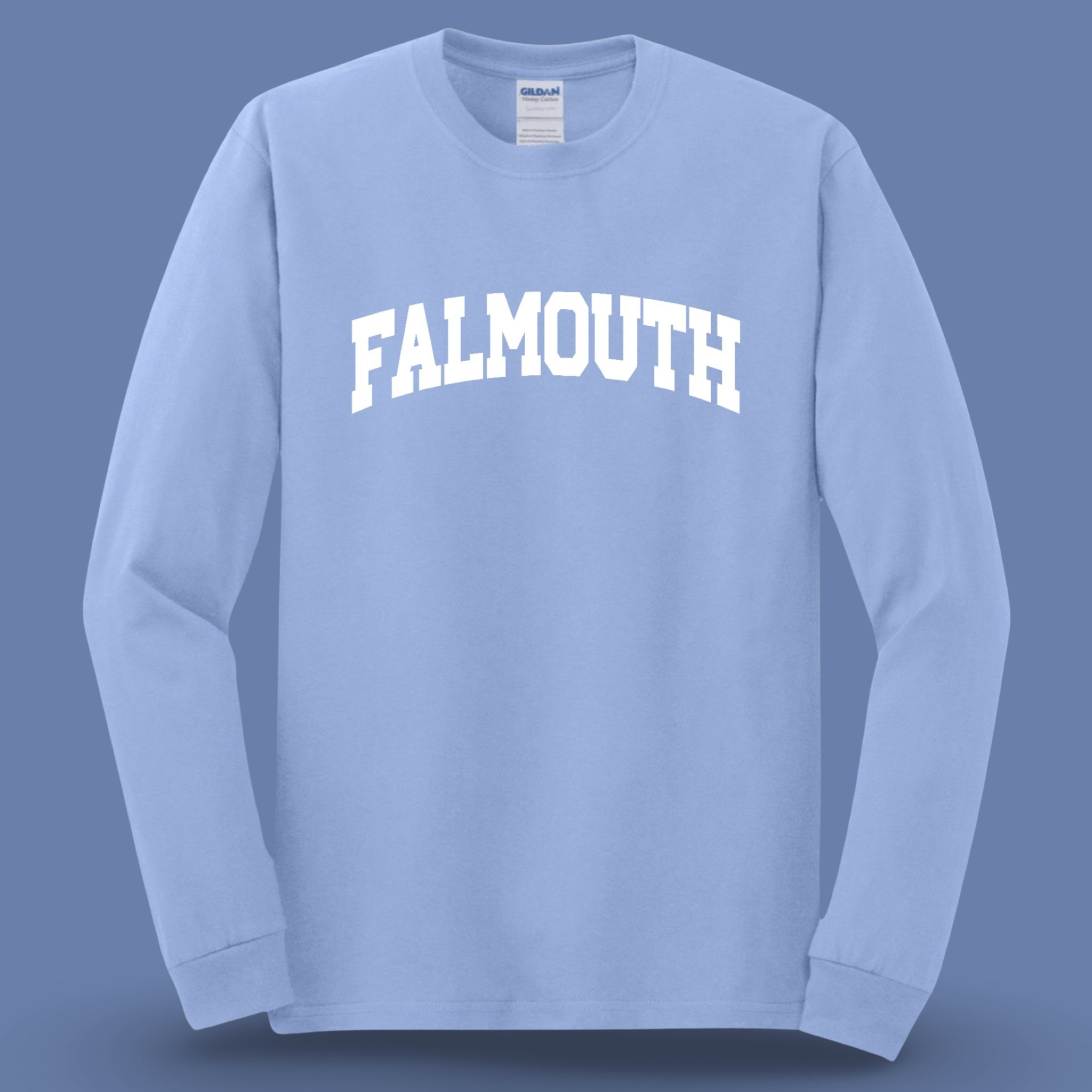 falmouth long sleeve t-shirt, carolina blue