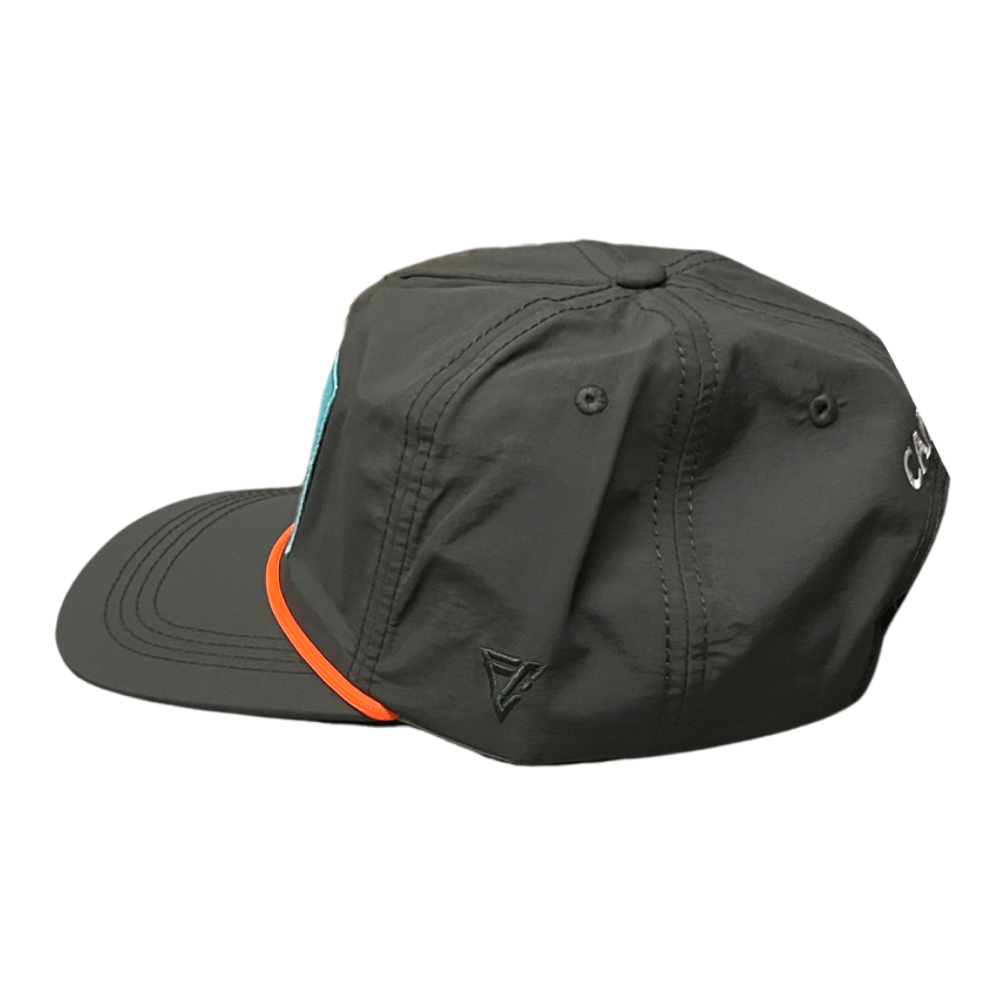 cape cod patch trucker hat, grey side