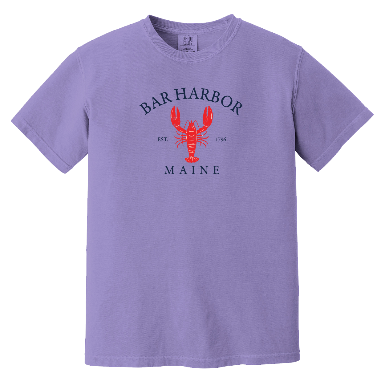 Bar Harbor Vintage Lobster Comfort Colors T-Shirt - Violet