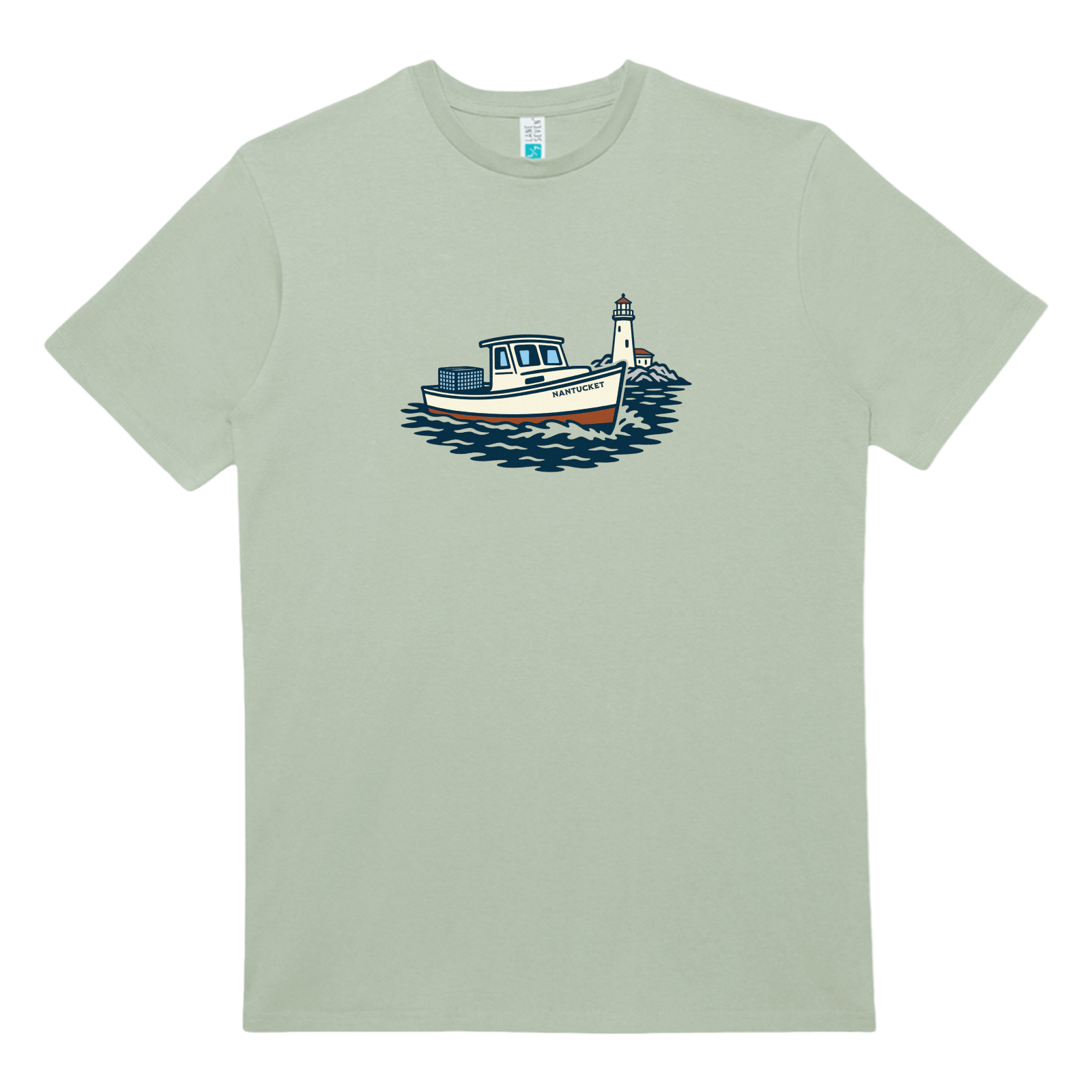Cape Cod Clothing Company Nantucket Lobster Boat Heavy Cotton T-Shirt
