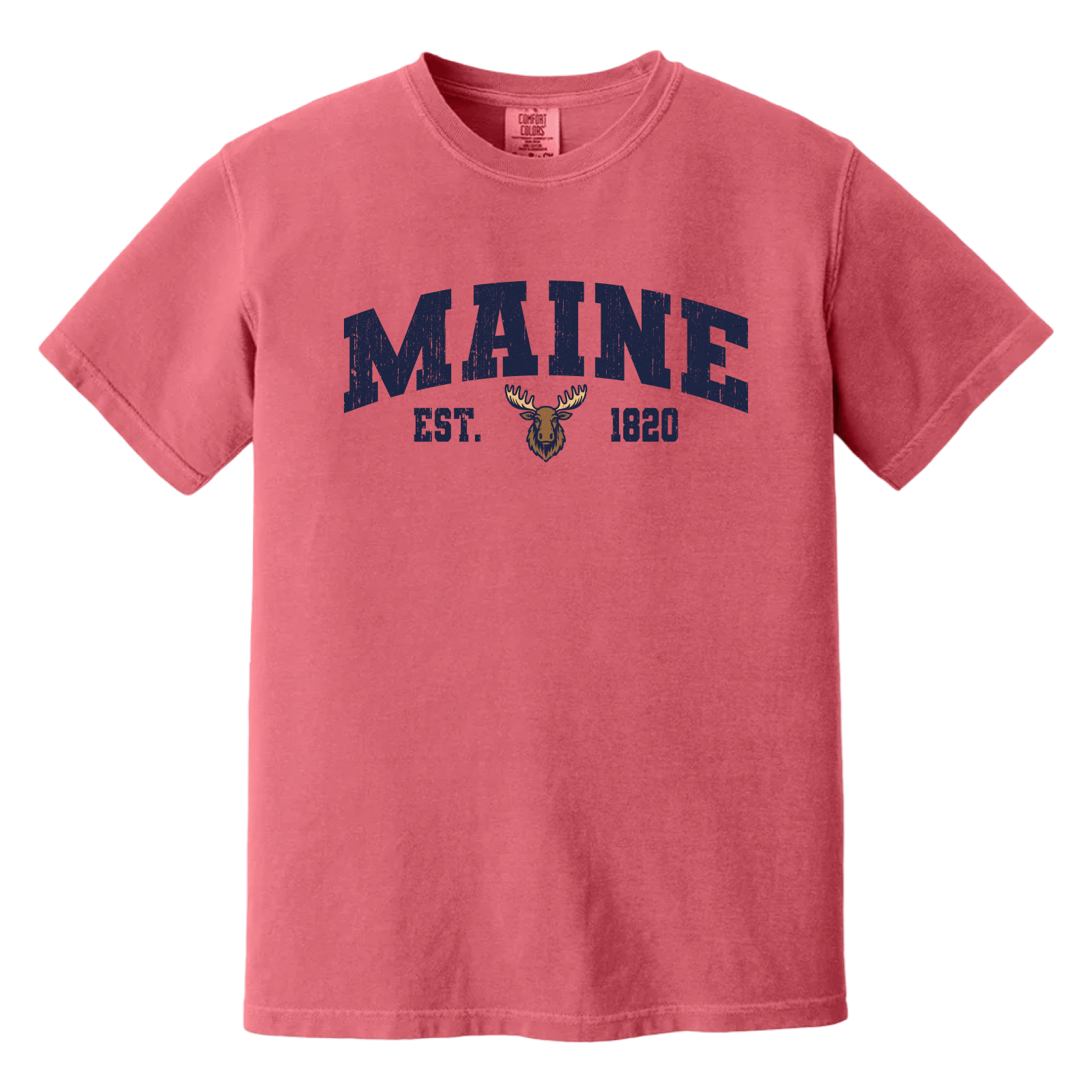Cape Cod Clothing Company Maine Moose Comfort Colors T-Shirt - Watermelon