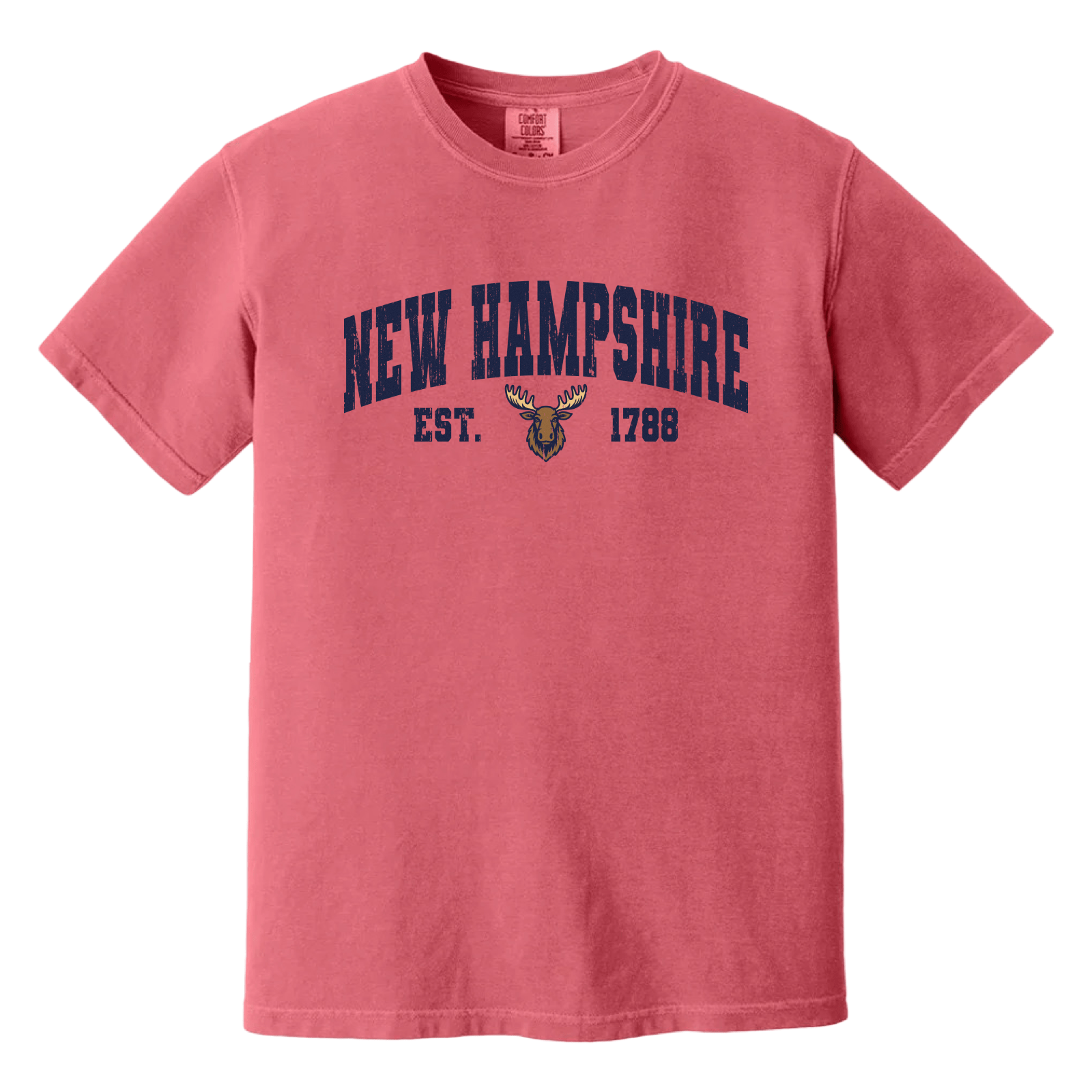 Cape Cod Clothing Company New Hampshire Moose Comfort Colors T-Shirt - Watermelon