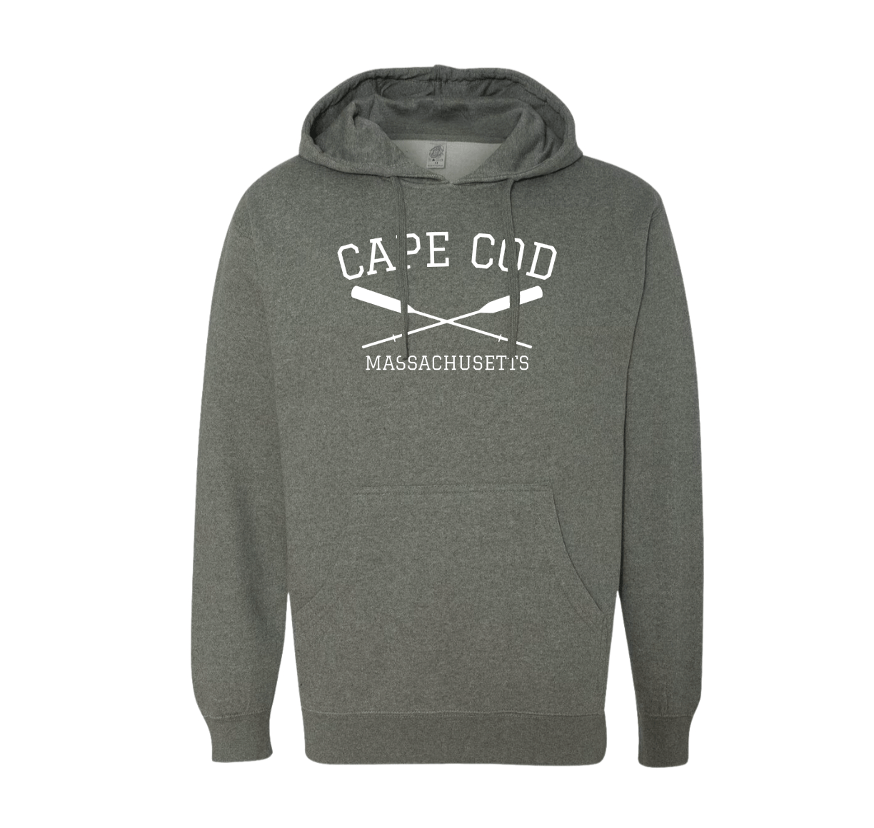 Cape Cod Crossed Oar Essential Hoodie, gunmetal heather