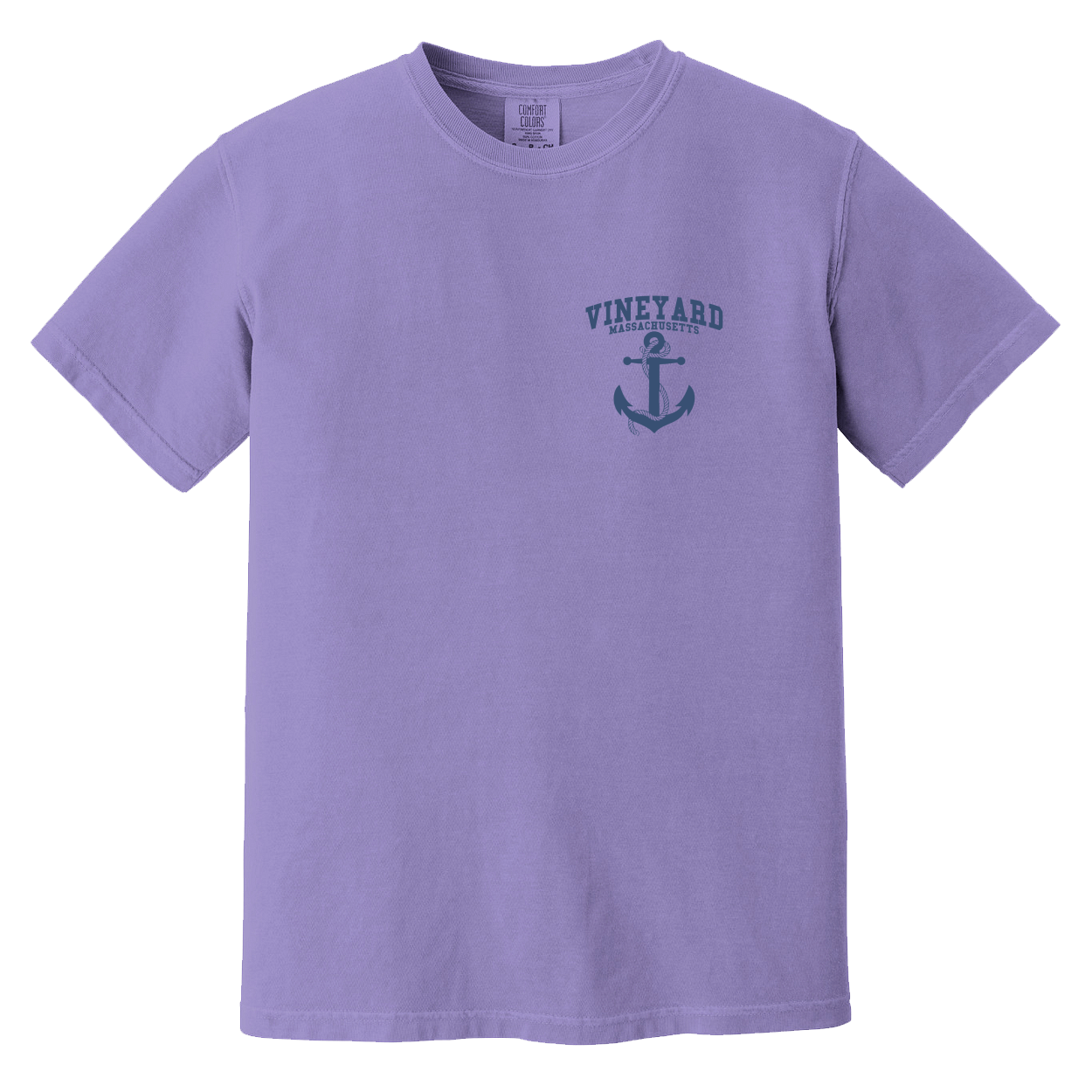 Martha's Vineyard Anchor Comfort Colors T-Shirt - Violet