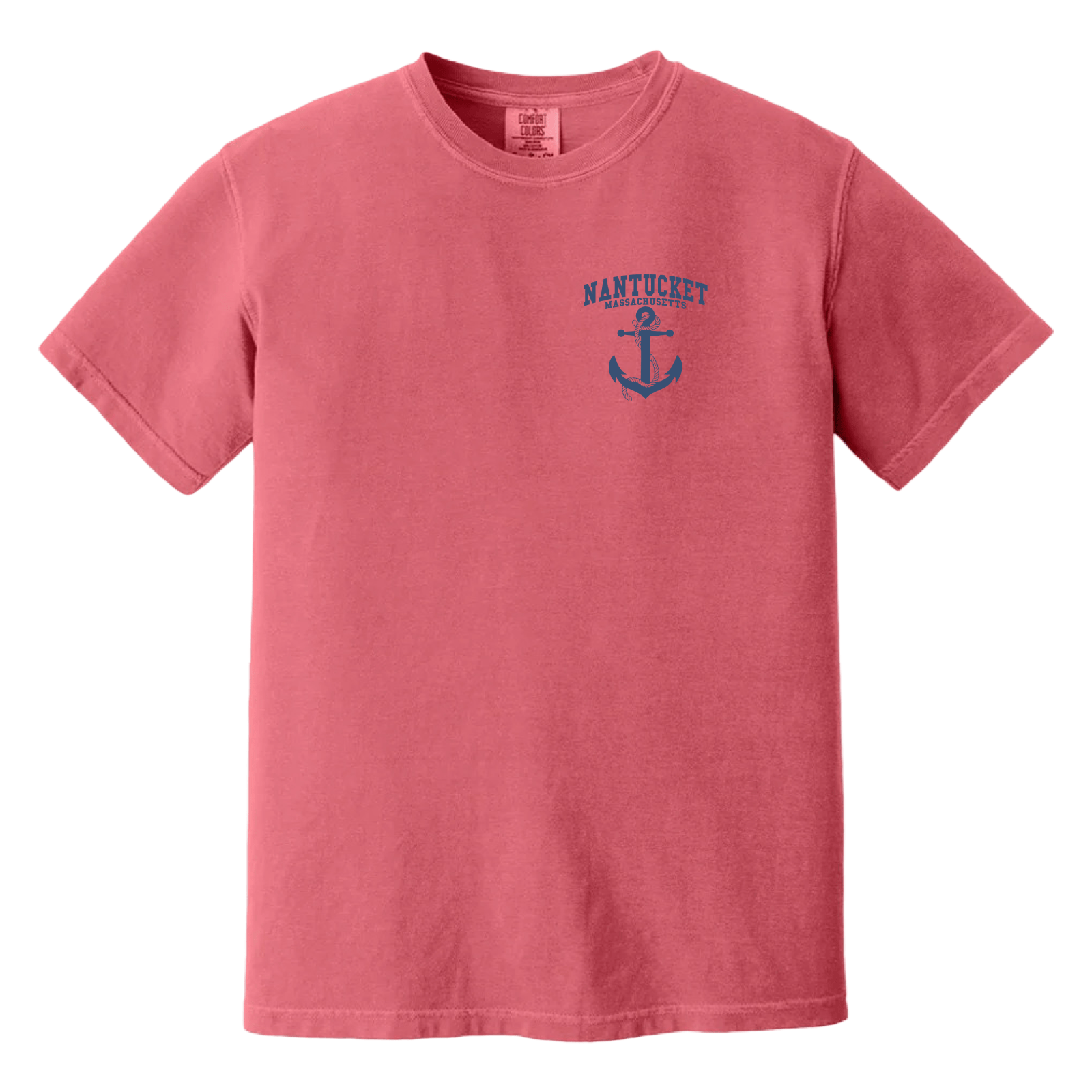 Cape Cod Clothing Company Nantucket Anchor Comfort Colors T-Shirt - Watermelon