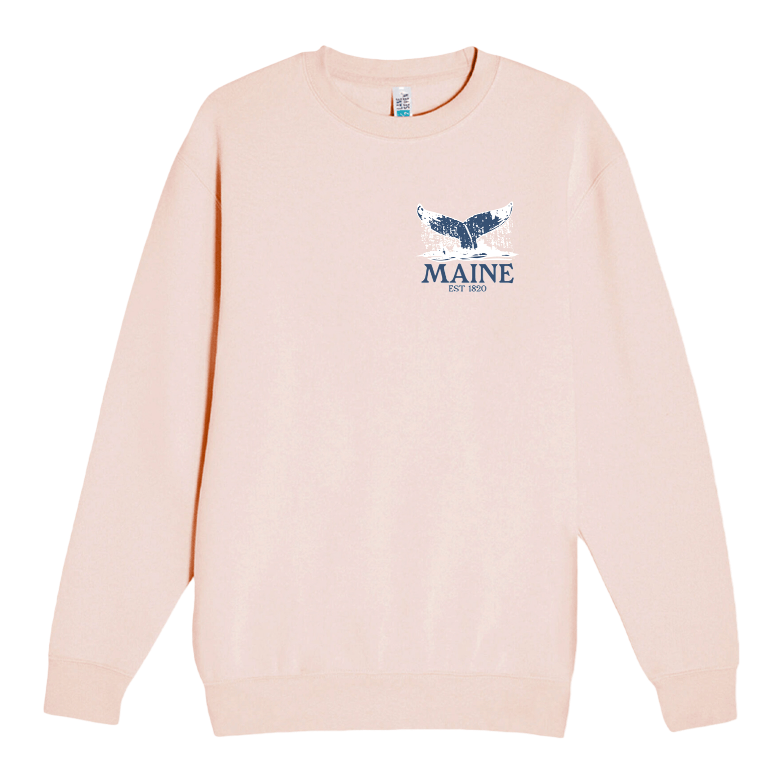 Cape Cod Clothing Company Maine Whale Tail Soft Fleece Crewneck Sweatshirt