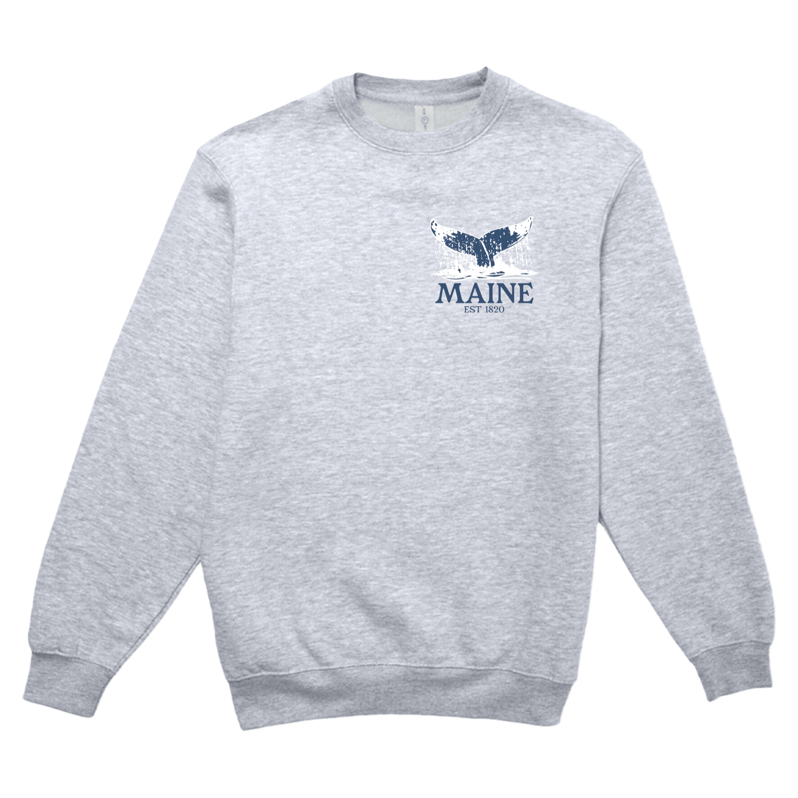 Cape Cod Clothing Company Maine Whale Tail Soft Fleece Crewneck Sweatshirt