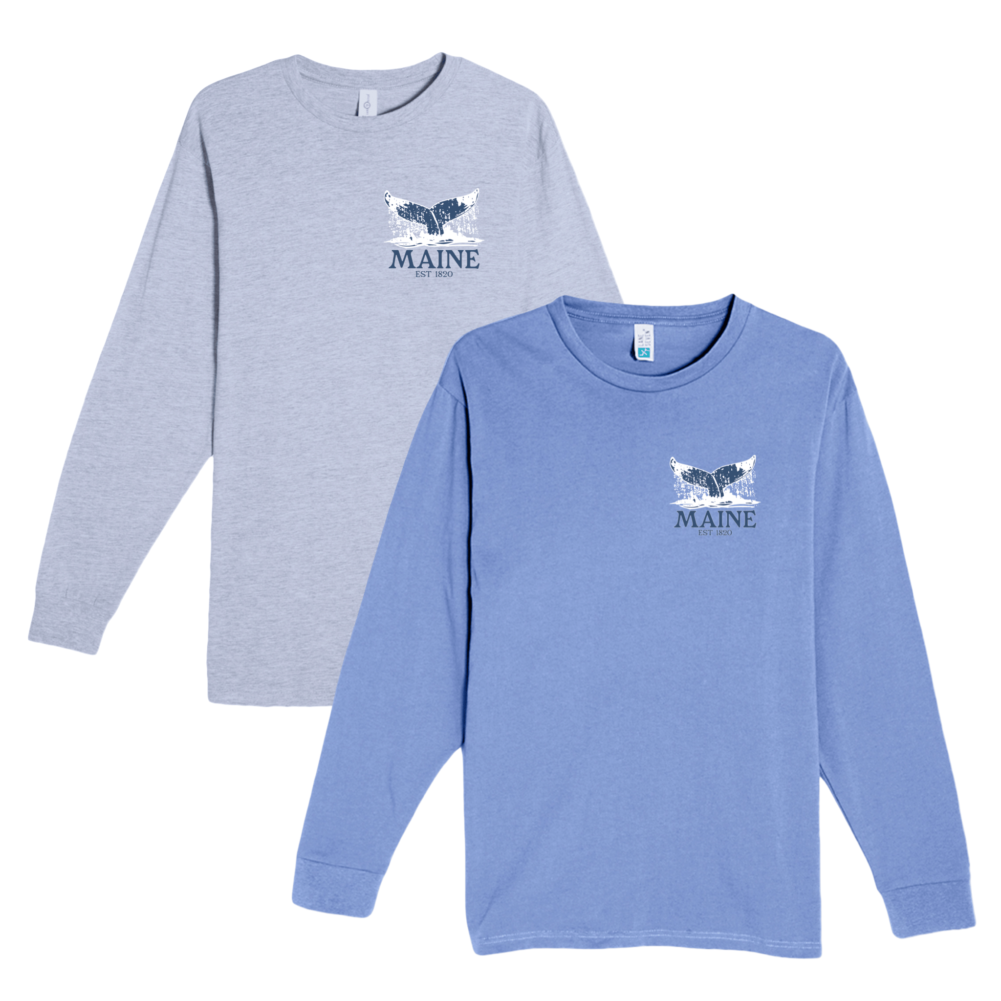 Cape Cod Clothing Company Maine Whale Tail Heavyweight Long Sleeve Tee
