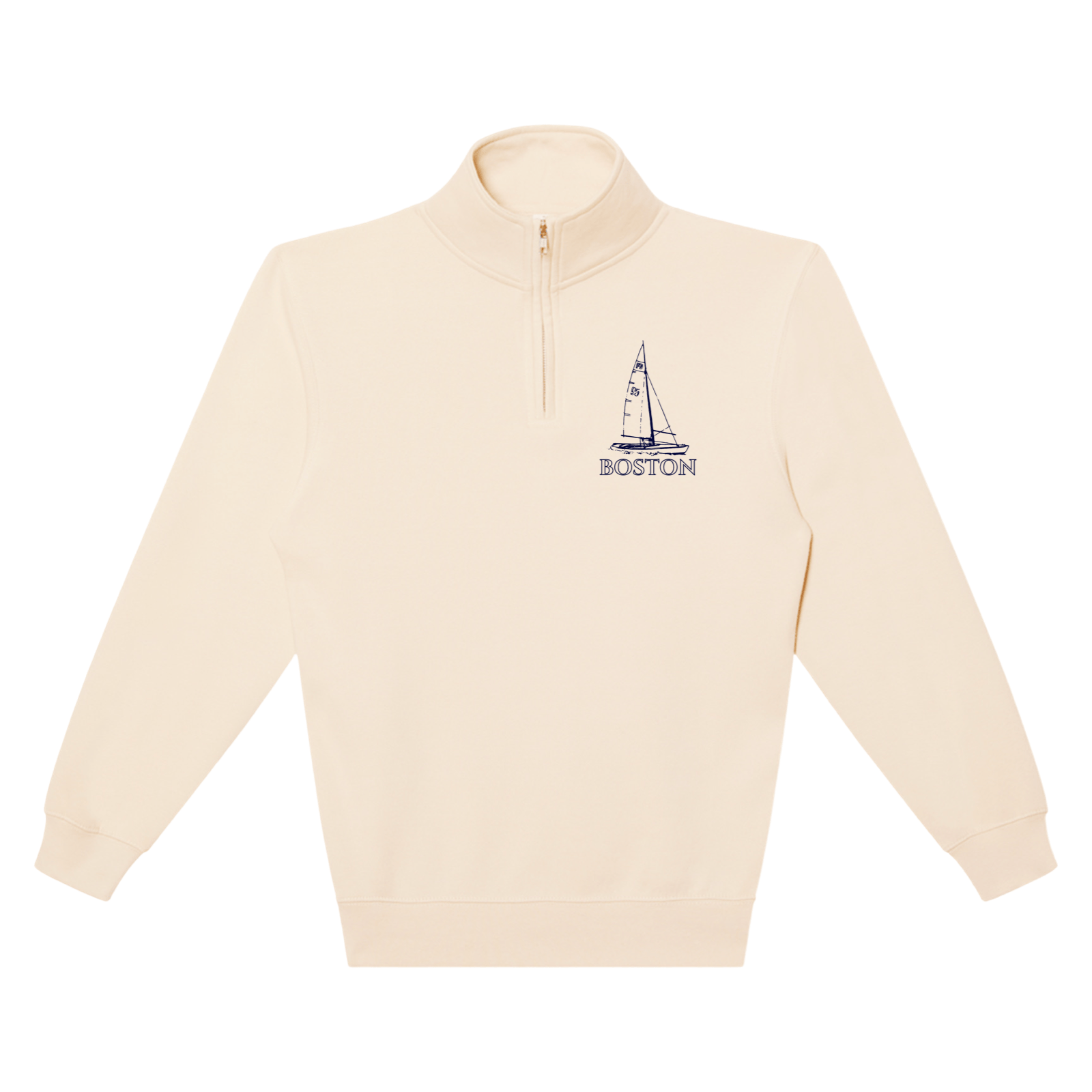 Cape Cod Clothing Company Boston Sailboat Soft Fleece Quarter Zip