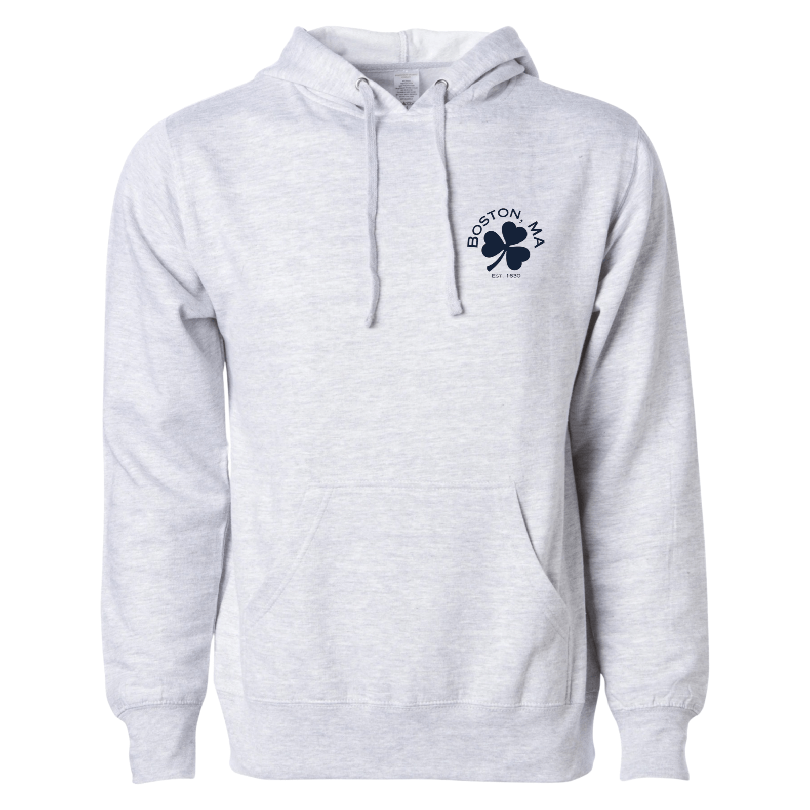 Boston Shamrock Essential Hoodie, heather grey