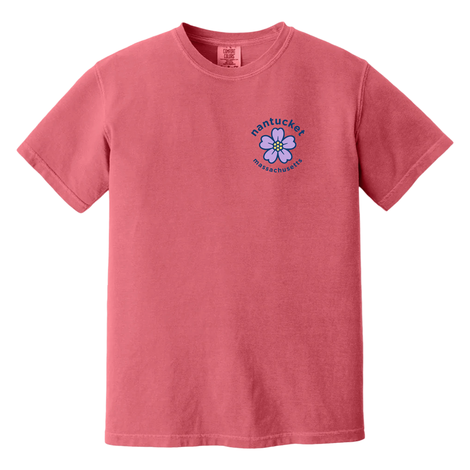 Cape Cod Clothing Company Nantucket Sea Lavender Comfort Colors T-Shirt - Watermelon
