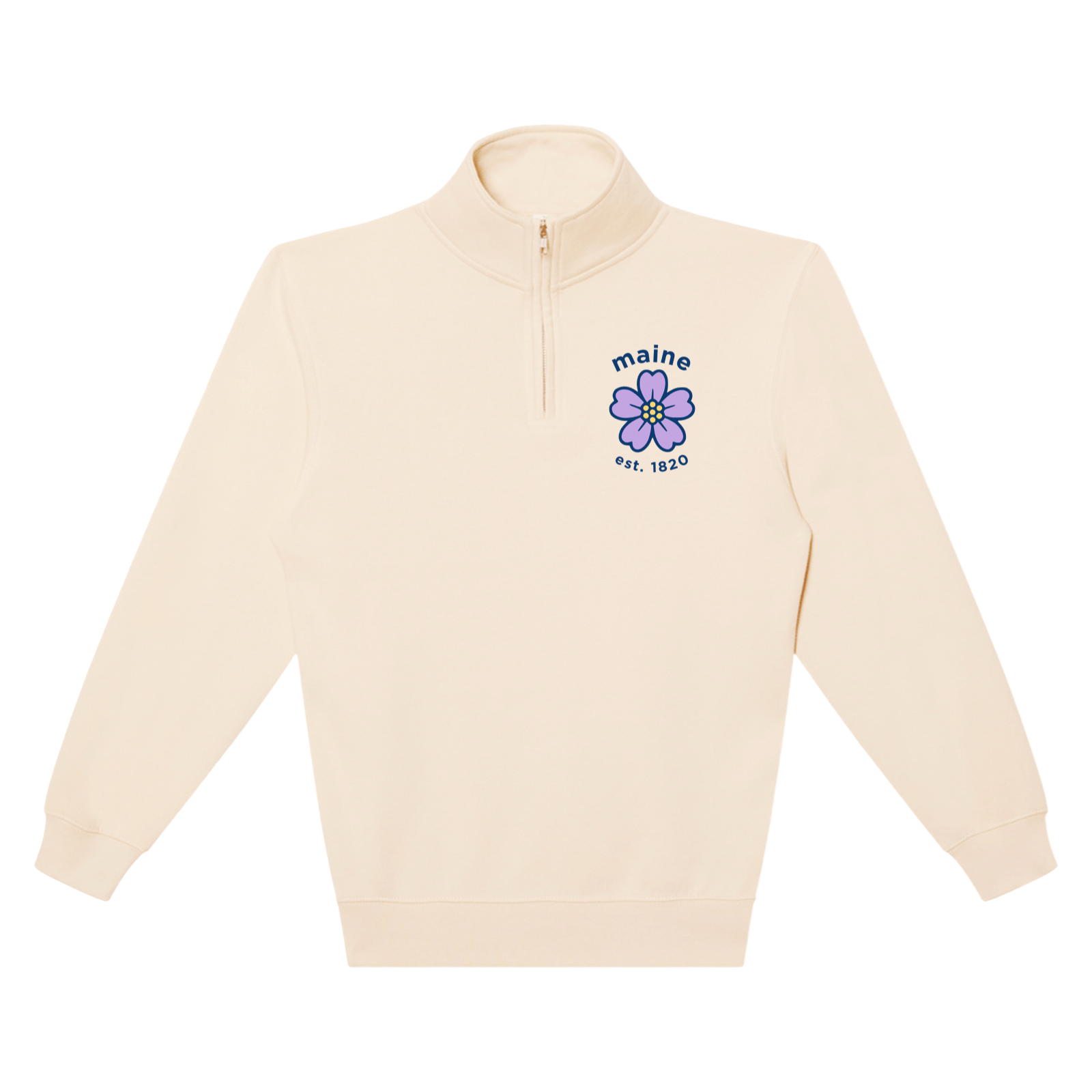 Cape Cod Clothing Company Maine Sea Lavender Soft Fleece Quarter Zip
