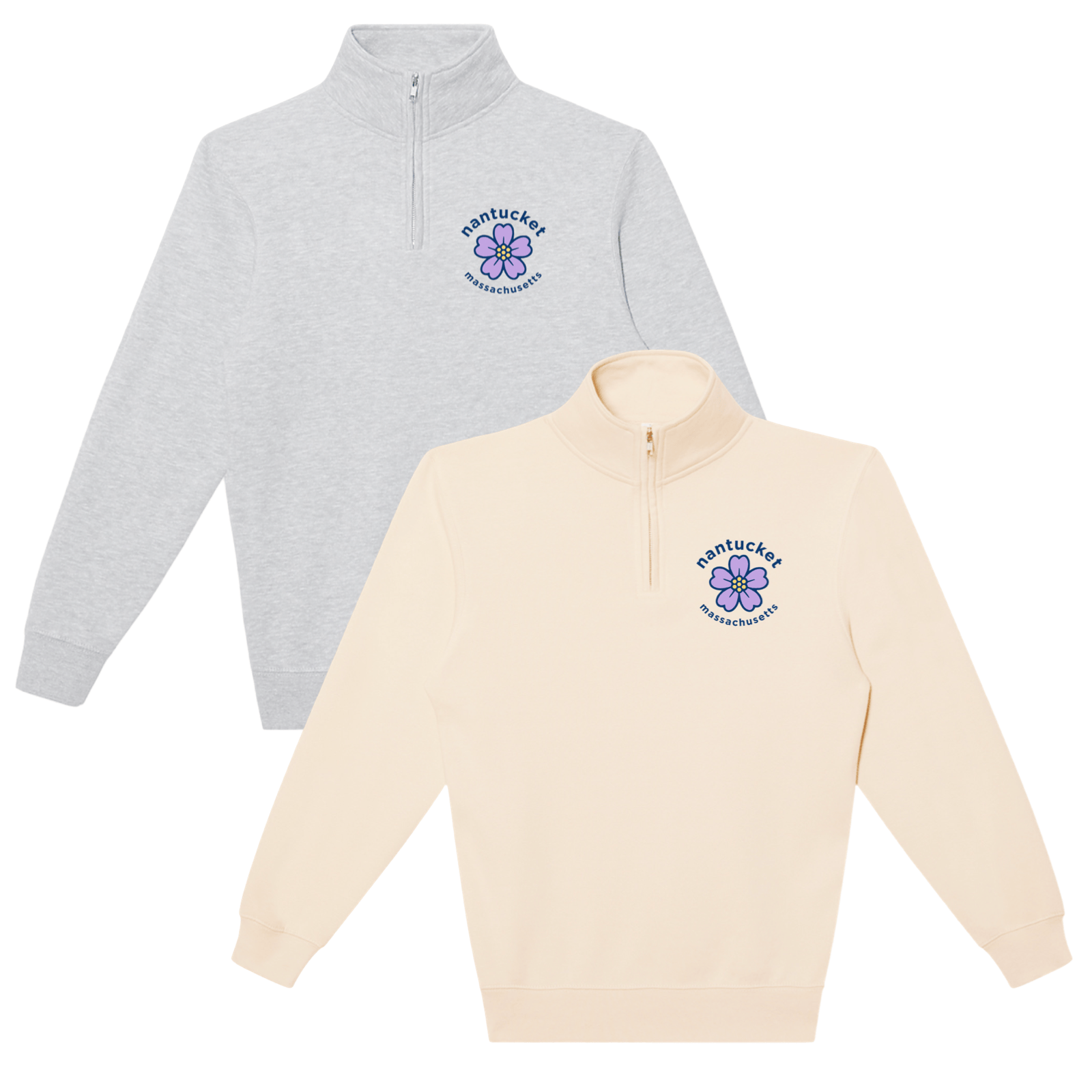 Cape Cod Clothing Company Nantucket Sea Lavender Soft Fleece Quarter Zip