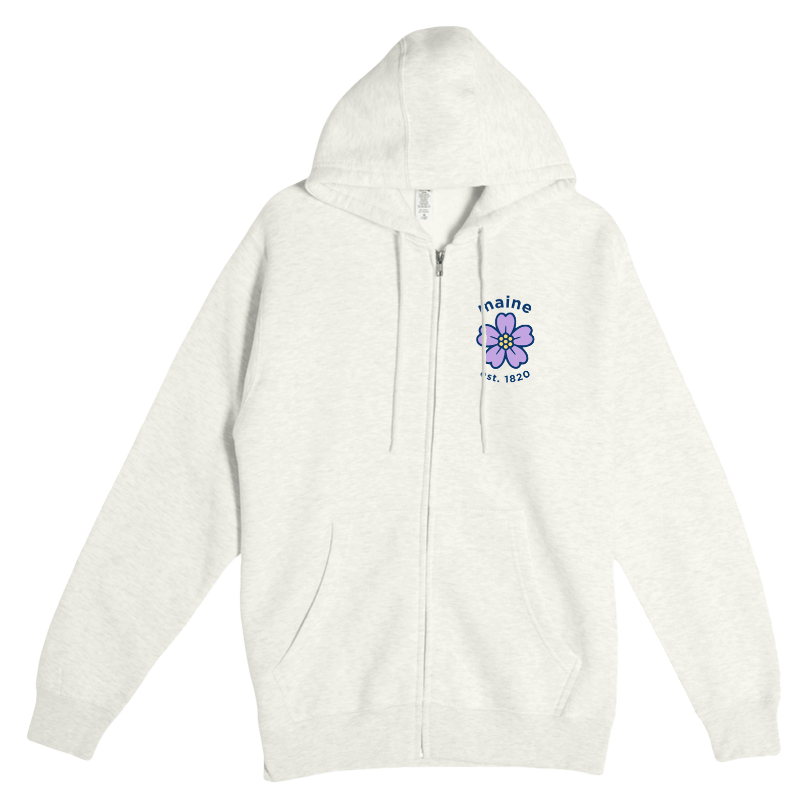 Cape Cod Clothing Company Maine Sea Lavender Soft Fleece Full Zip Hoodie