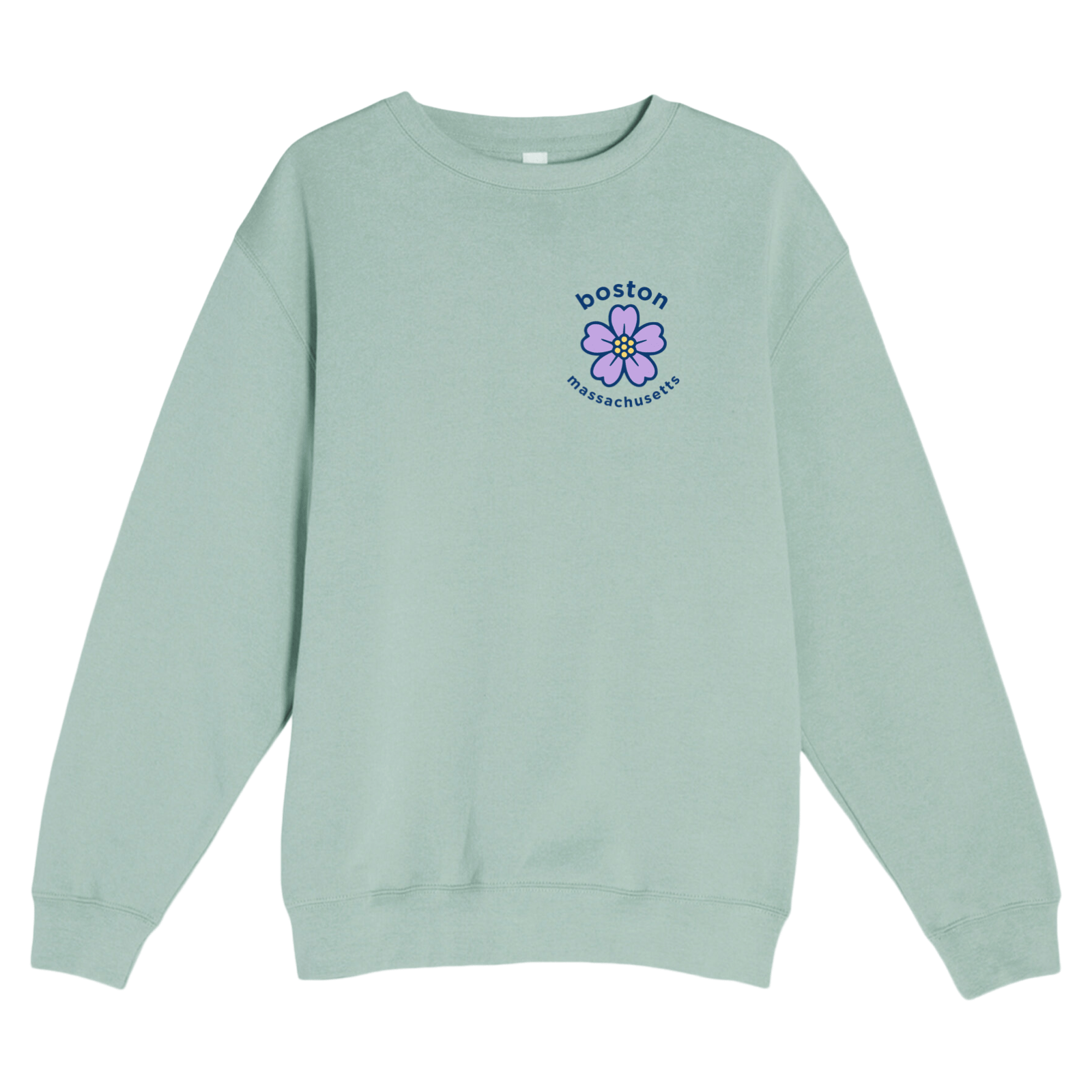 Cape Cod Clothing Company Boston Sea Lavender Soft Fleece Crewneck Sweatshirt