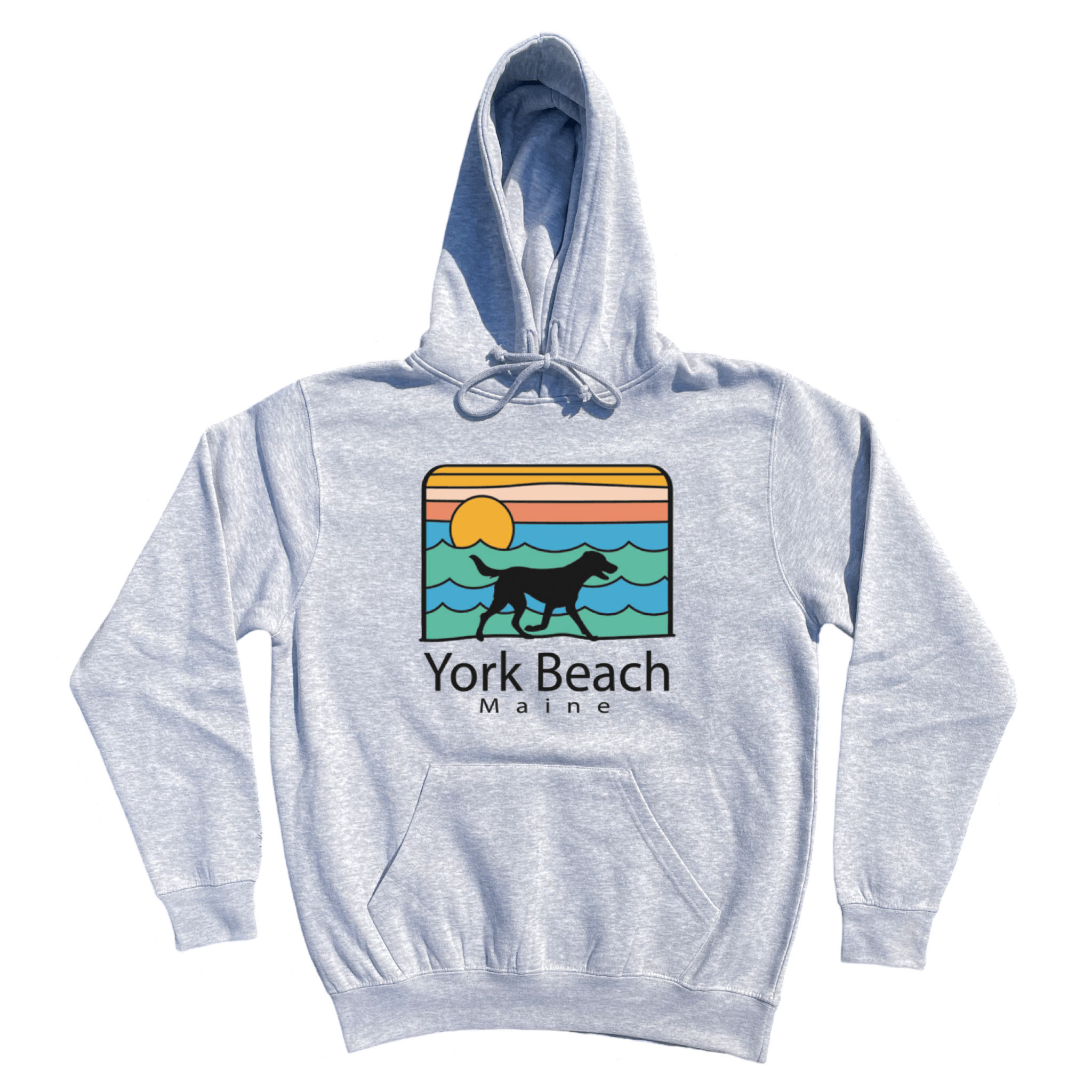 York Beach Summer Dog Soft Fleece Hoodie
