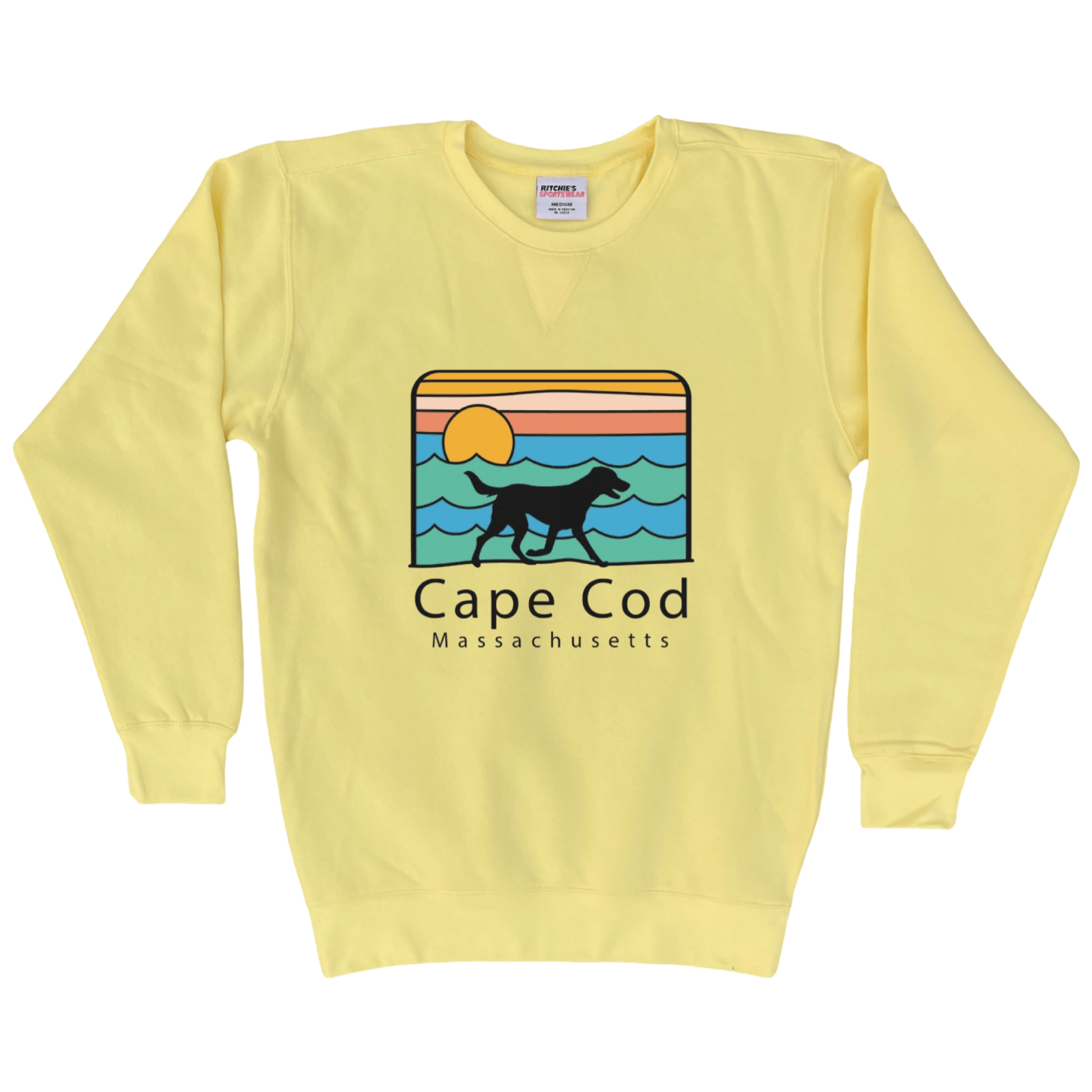 Cape Cod Summer Dog Fleece Crewneck Sweatshirt
