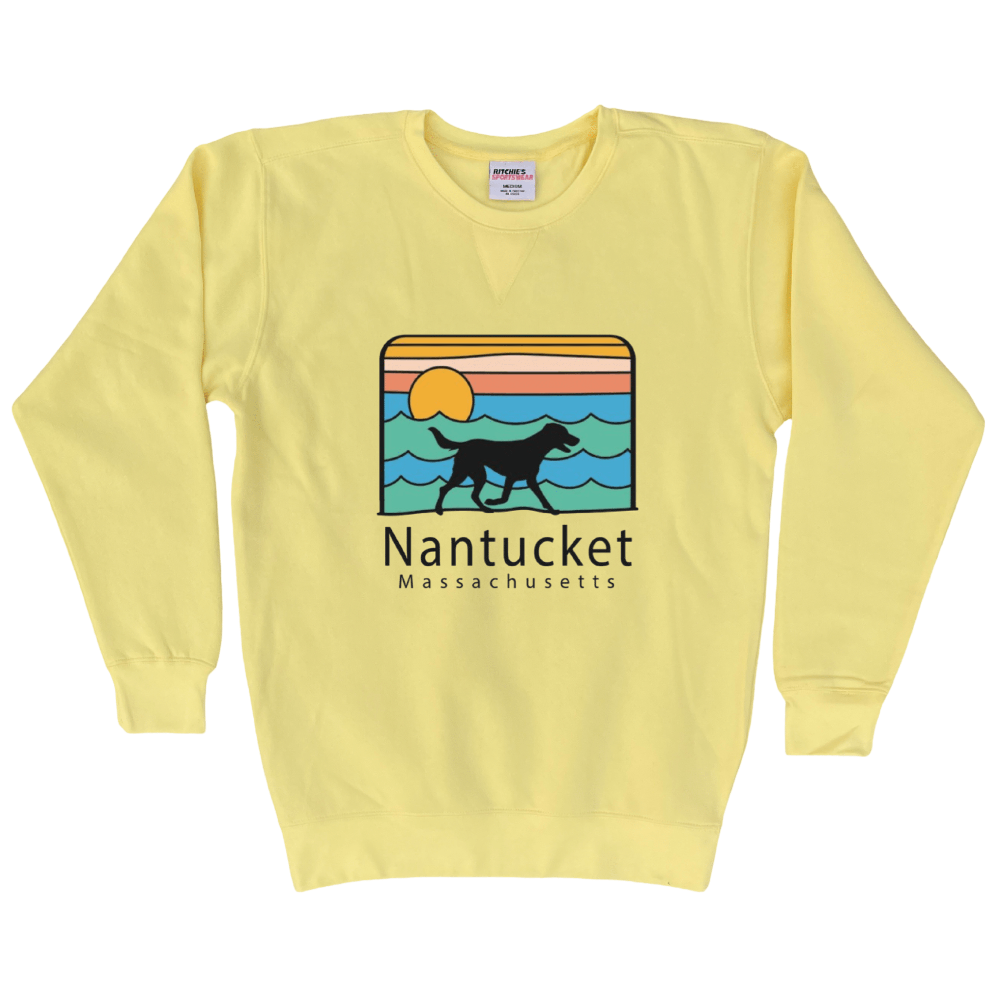 Nantucket Summer Dog Fleece Crewneck Sweatshirt