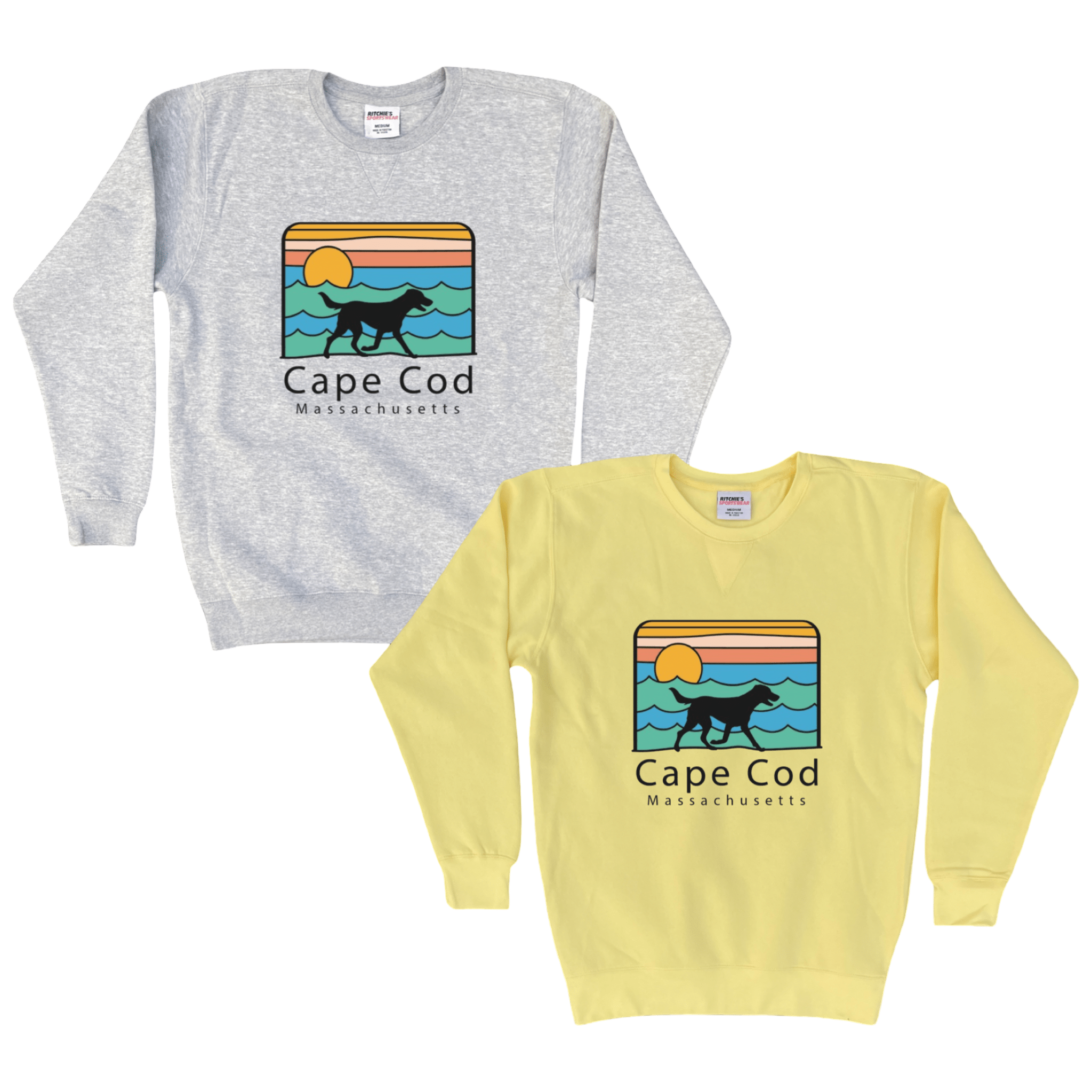 Cape Cod Summer Dog Fleece Crewneck Sweatshirt