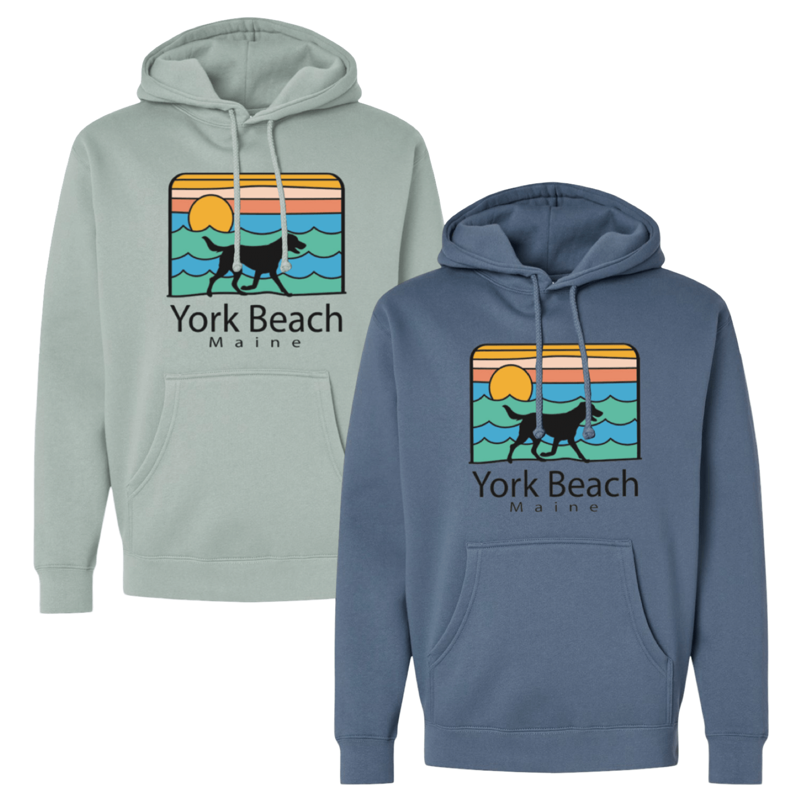 York Beach Summer Dog Midweight Fleece Hoodie