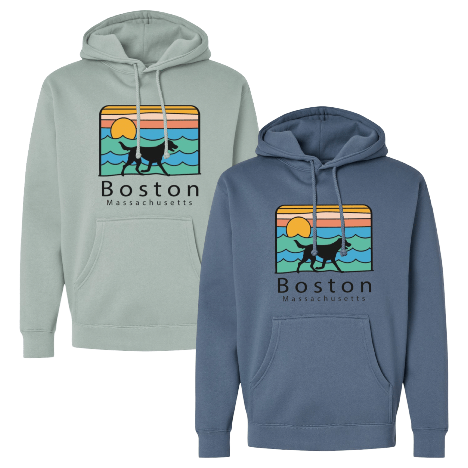 Boston Summer Dog Midweight Fleece Hoodie