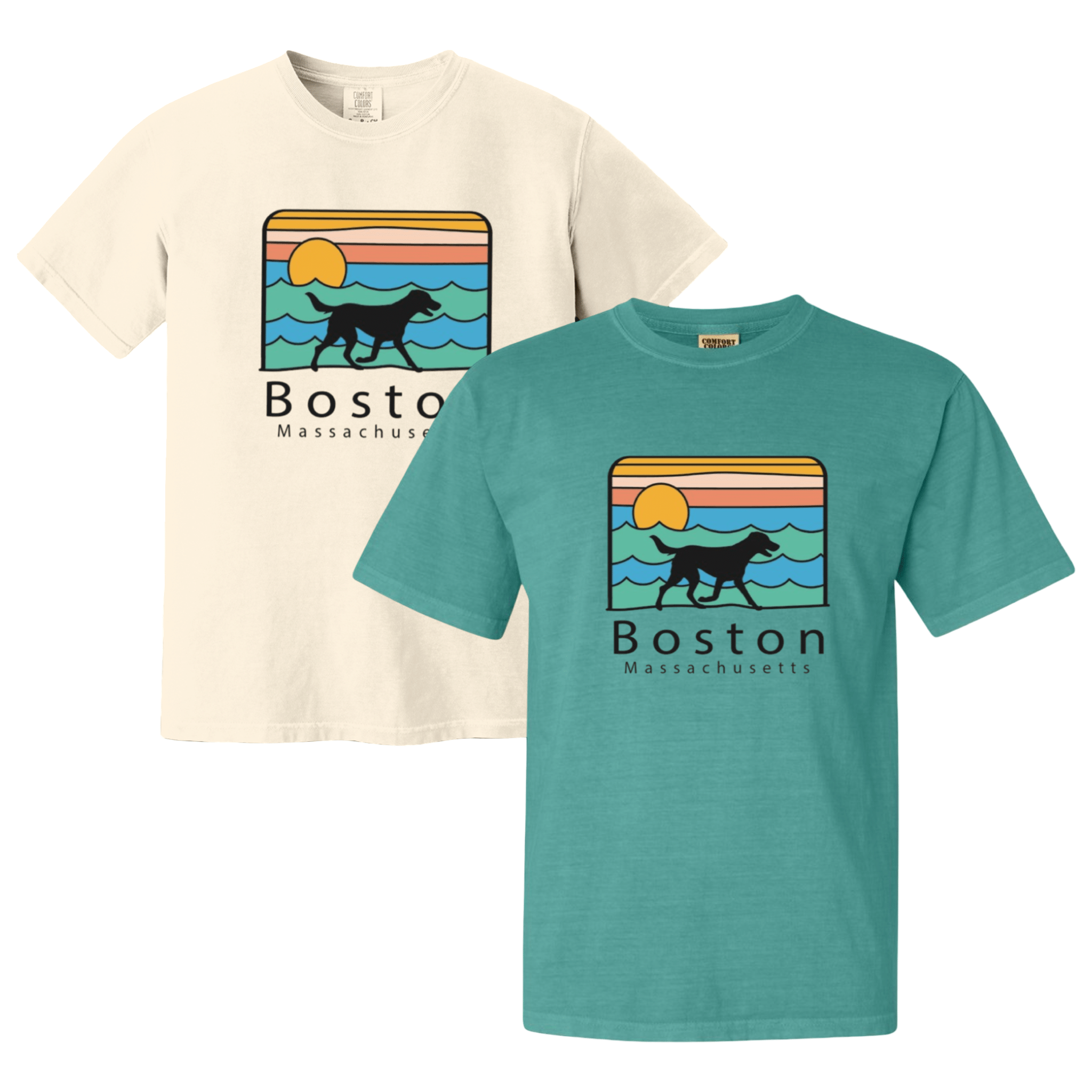 Boston Summer Dog Comfort Colors T-Shirt