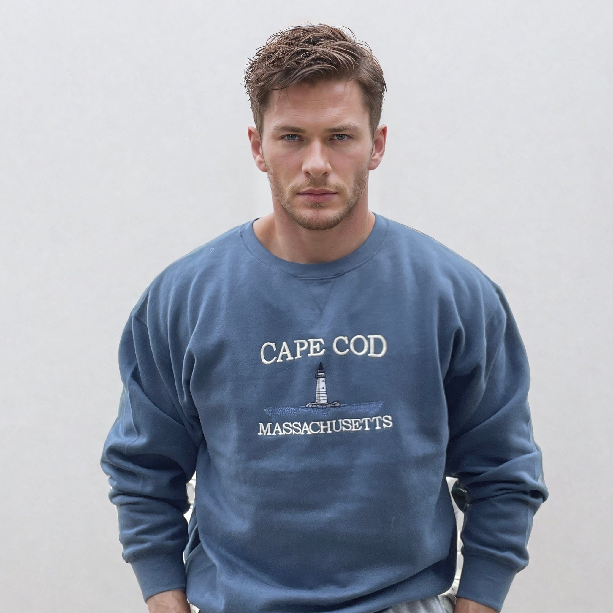 cape cod crewneck, indigo blue