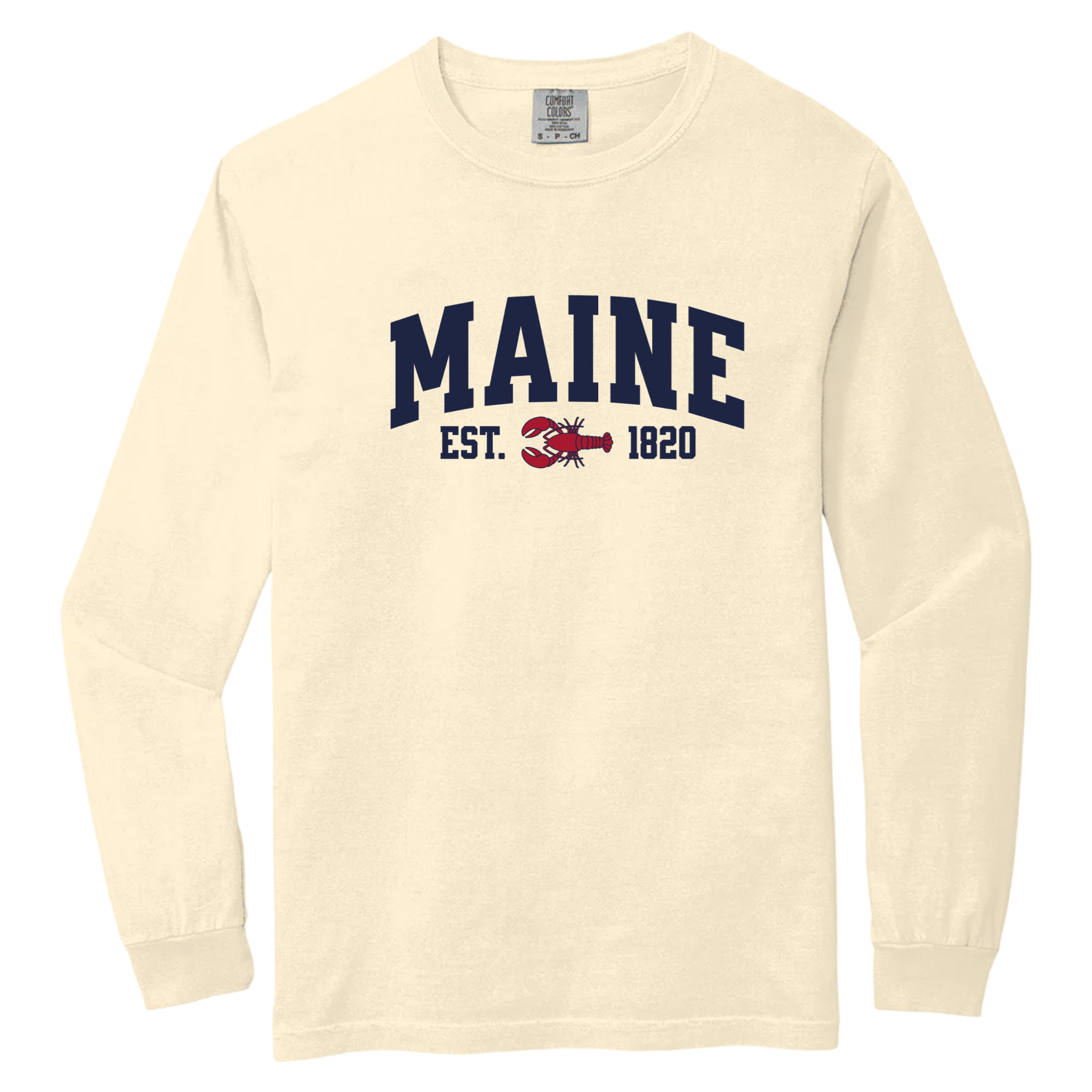 Cape Cod Clothing Company Maine Lobster Comfort Colors Long Sleeve Tee