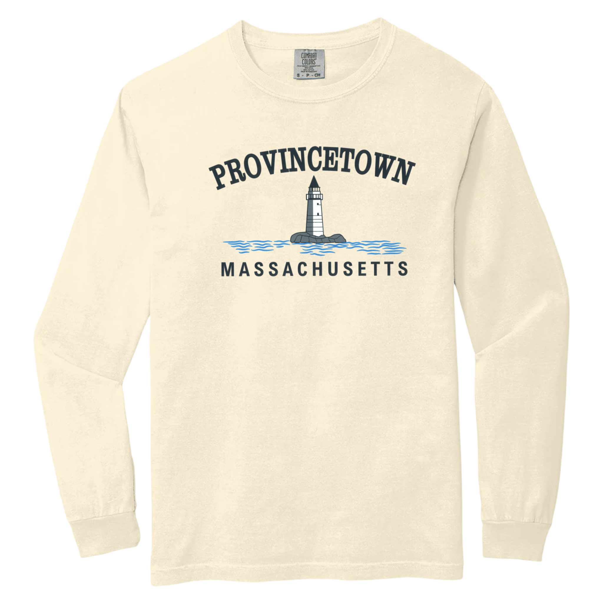 Cape Cod Clothing Company Provincetown Big Lighthouse Comfort Colors Long Sleeve Tee