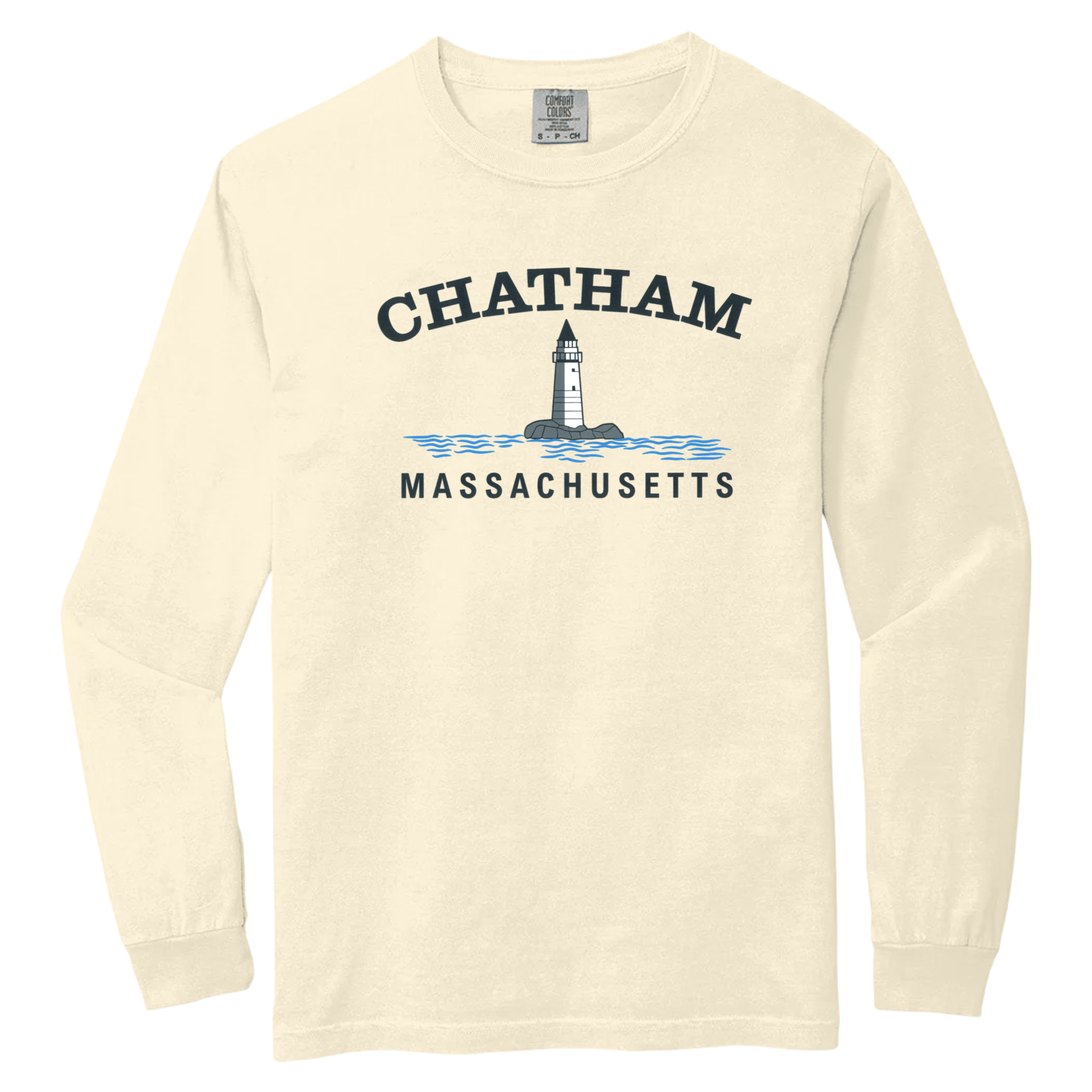 Cape Cod Clothing Company Chatham Big Lighthouse Comfort Colors Long Sleeve Tee