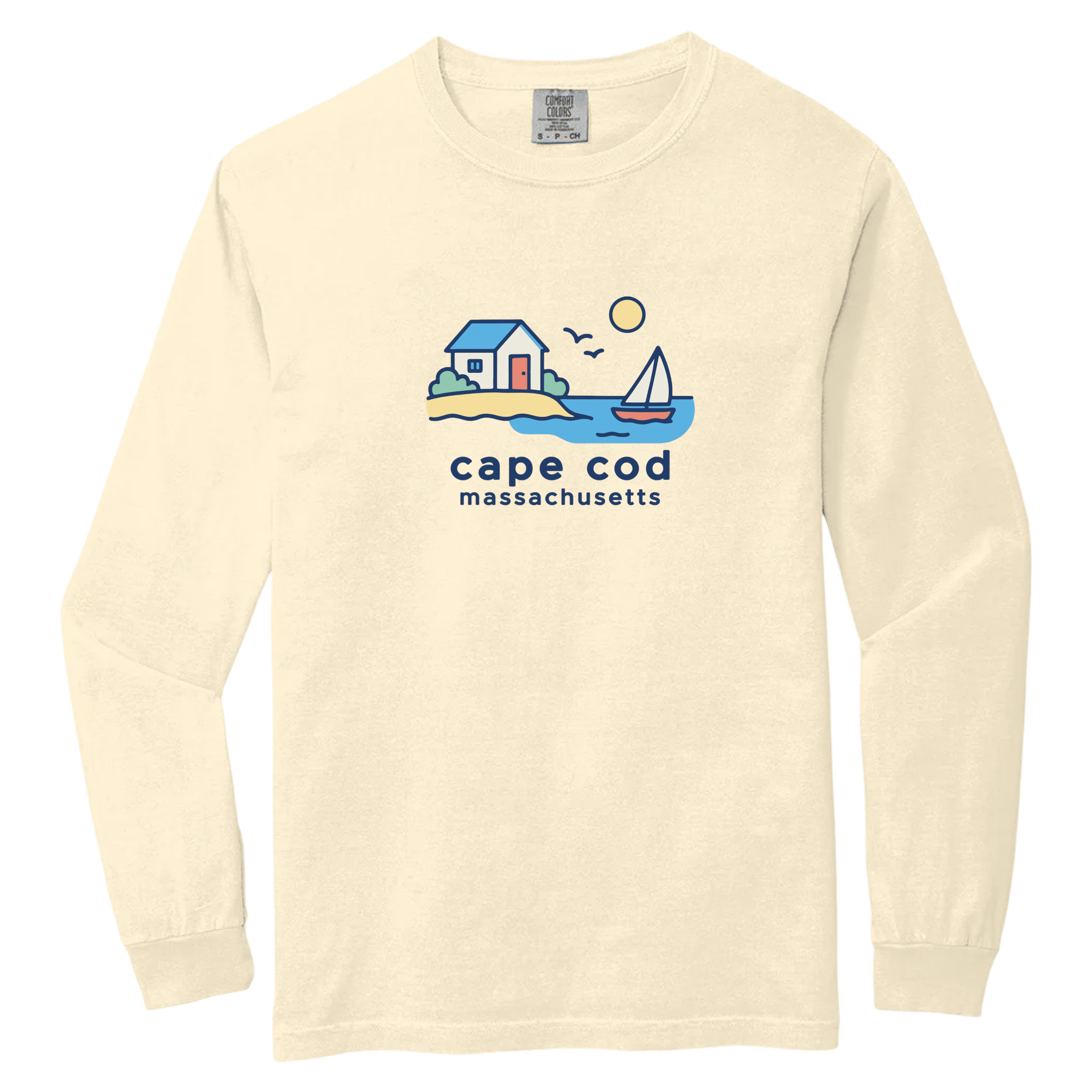 Cape Cod Beach House Comfort Colors Long Sleeve Tee