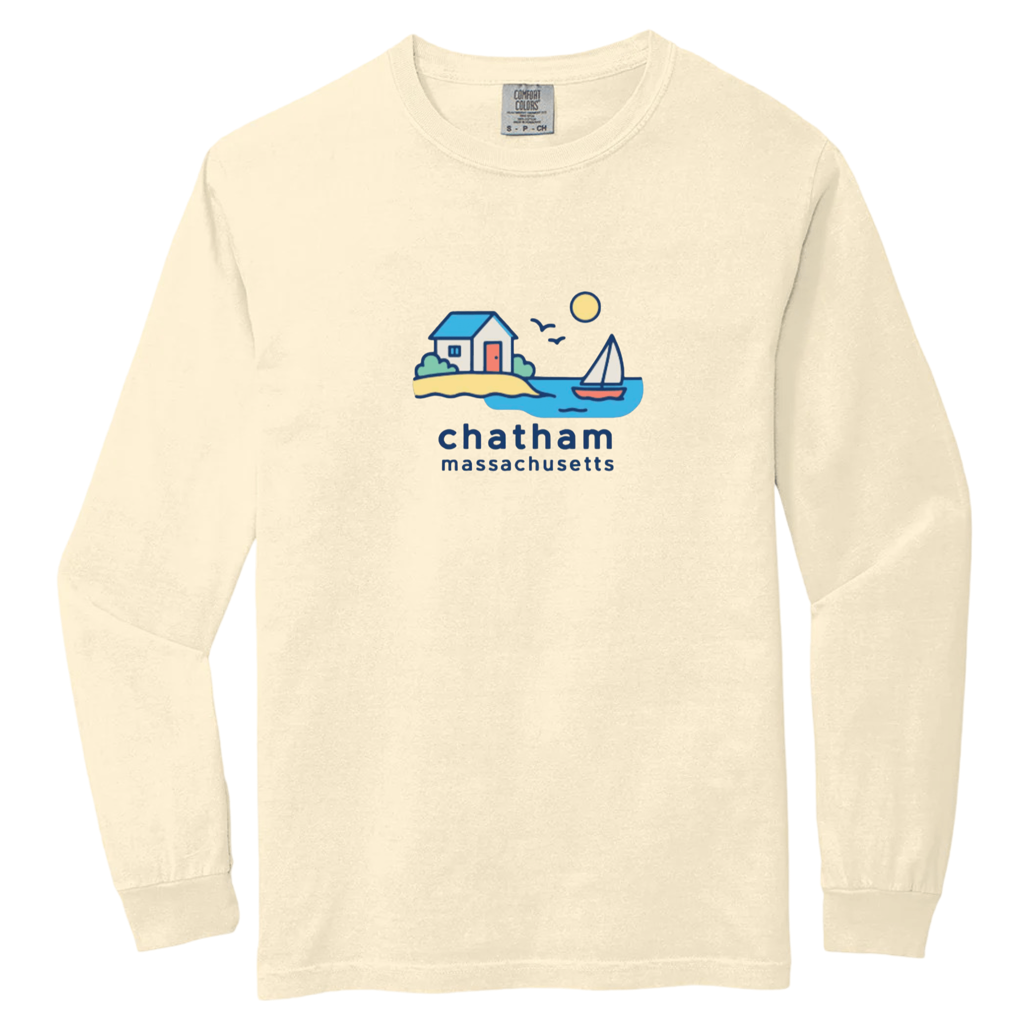 Cape Cod Clothing Company Chatham Beach House Comfort Colors Long Sleeve Tee