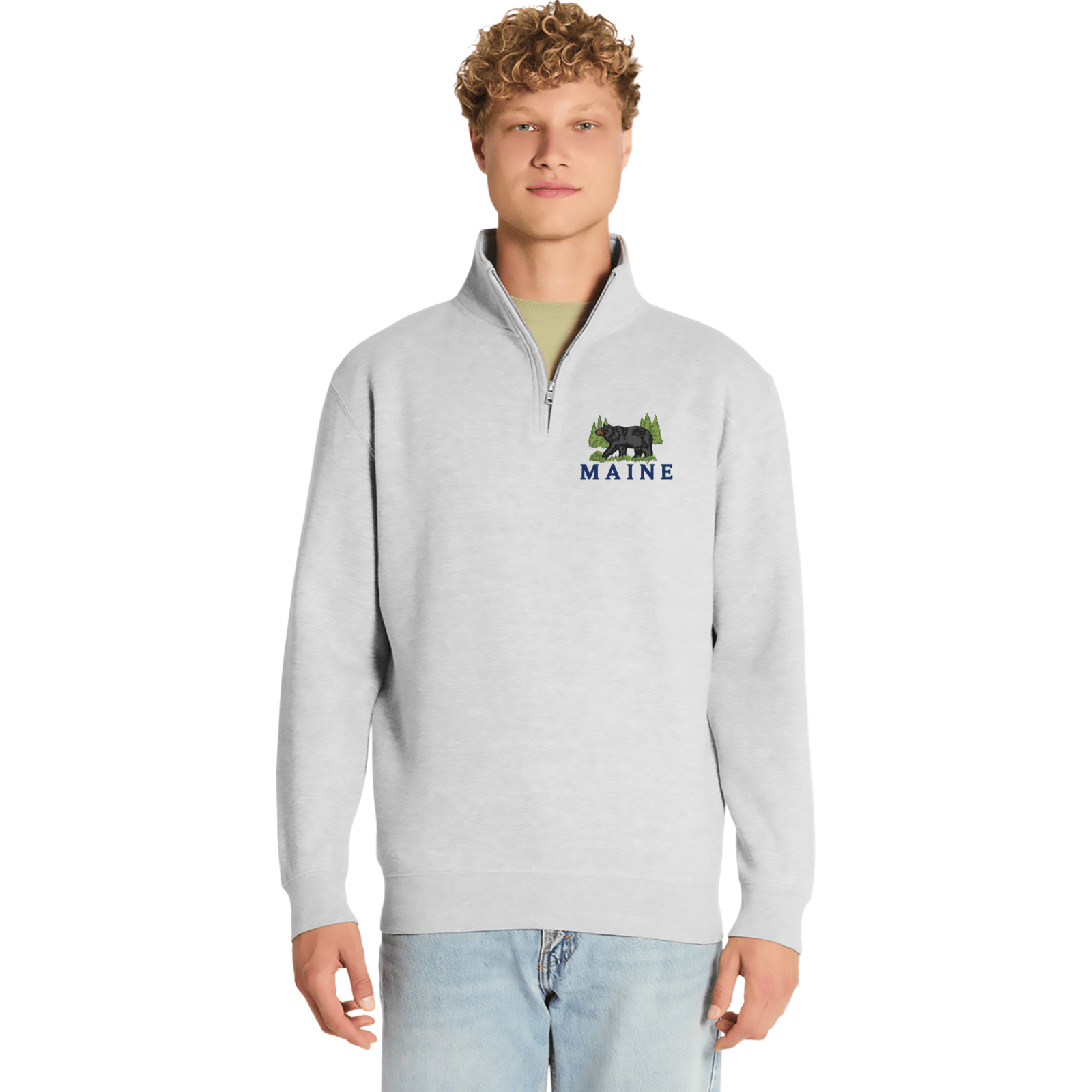 Cape Cod Clothing Company Maine Bear Soft Fleece Quarter Zip