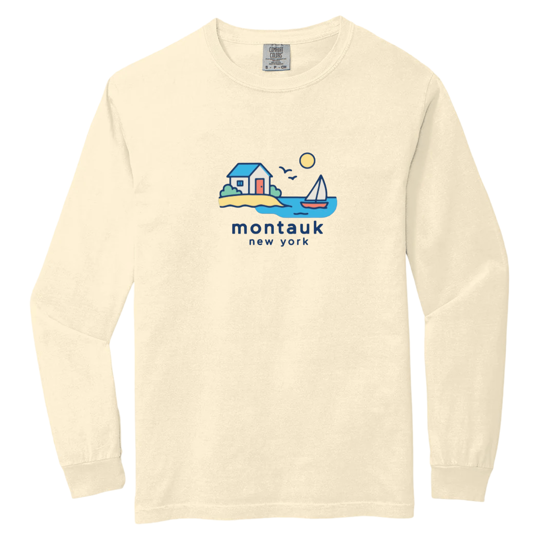 Cape Cod Clothing Company Montauk Beach House Comfort Colors Long Sleeve Tee