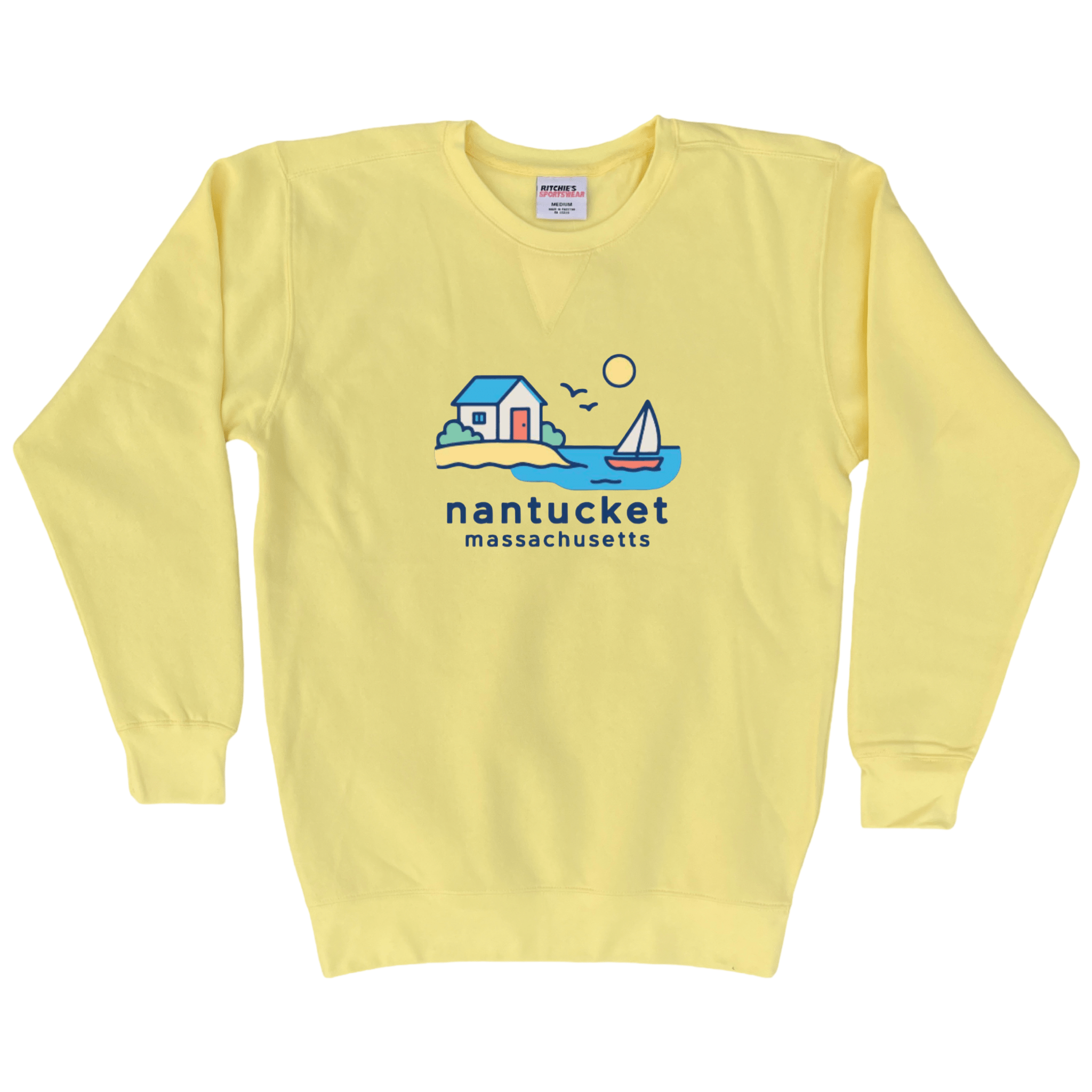 Nantucket Beach House Fleece Crewneck Sweatshirt