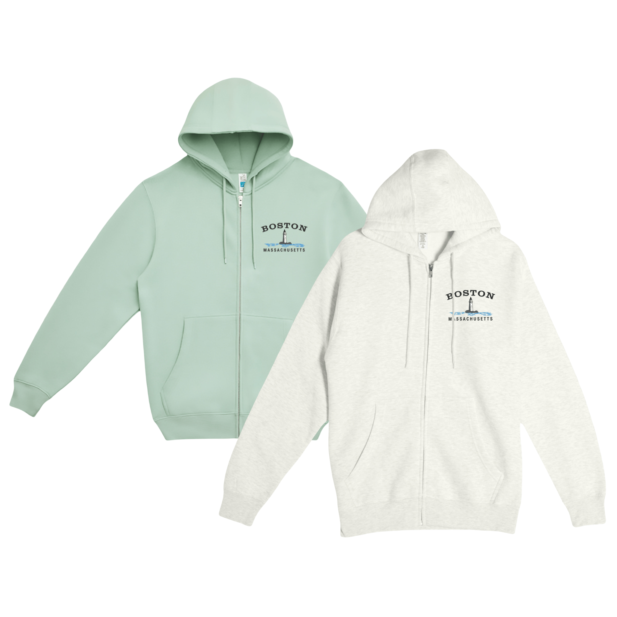 Cape Cod Clothing Company Boston Big Lighthouse Soft Fleece Full Zip Hoodie