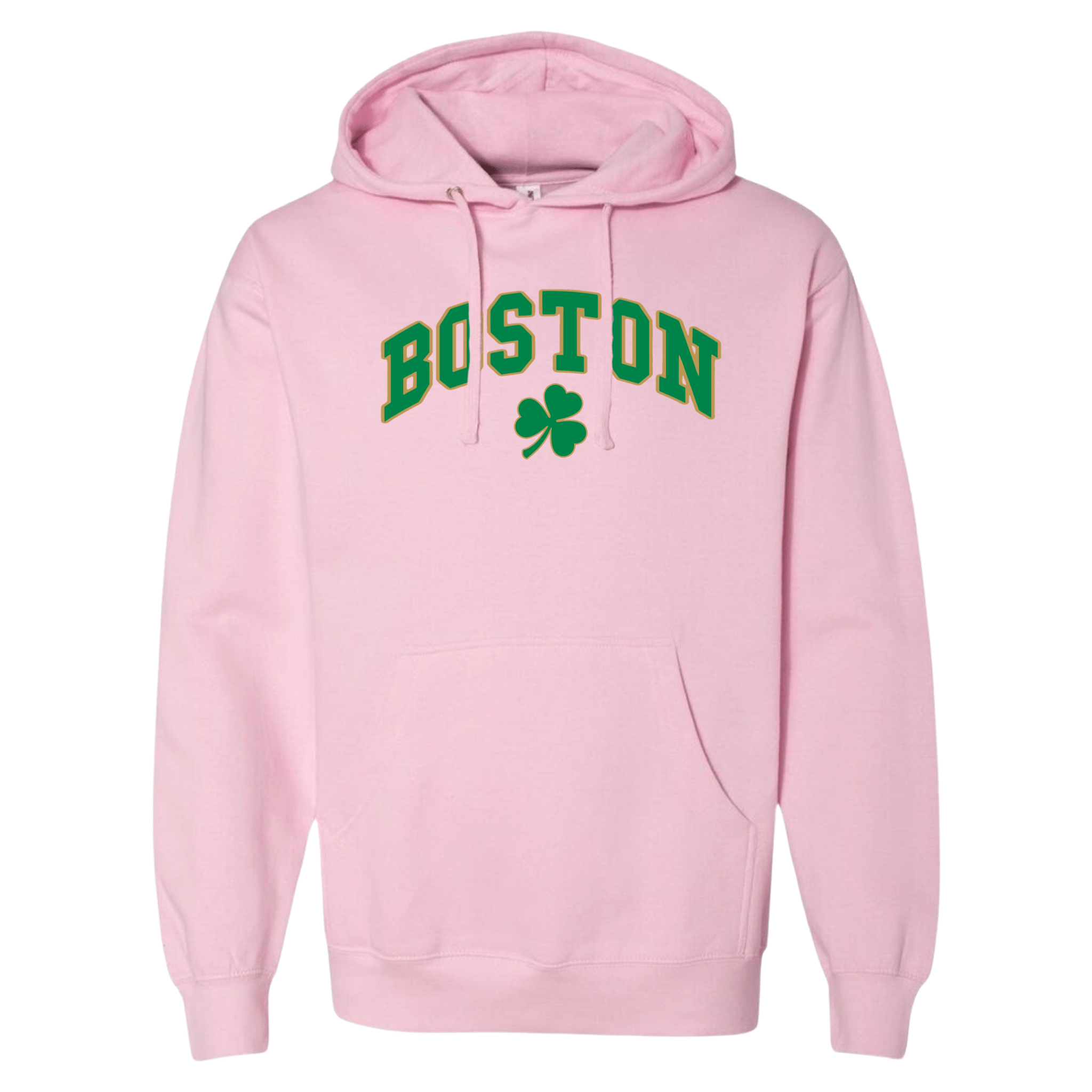 Boston Vintage Shamrock Essential Hoodie, pink