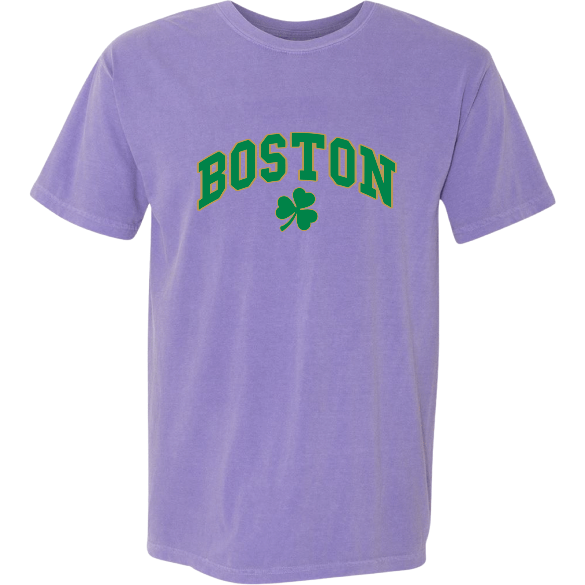 Boston Vintage Shamrock Comfort Colors T-Shirt, violet