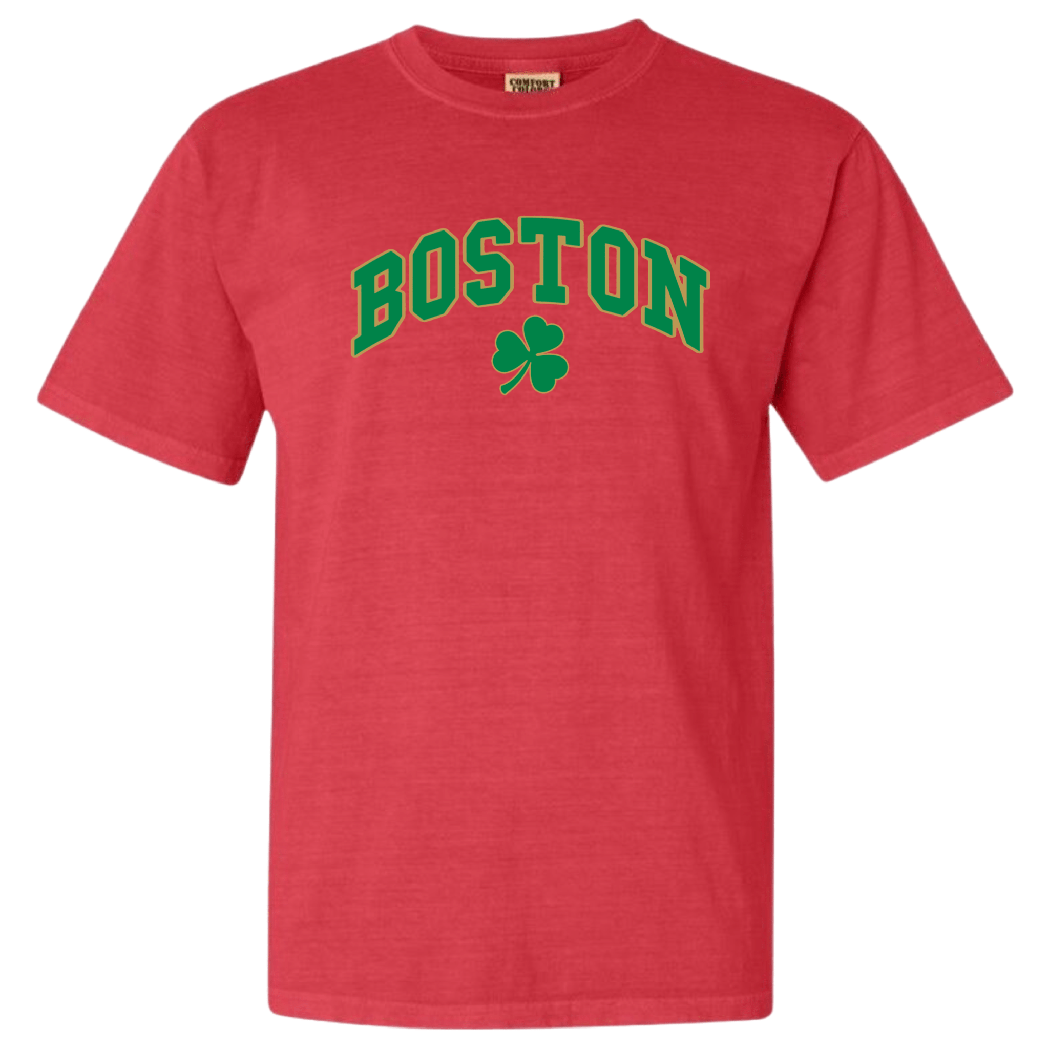 Boston Vintage Shamrock Comfort Colors T-Shirt, watermelon