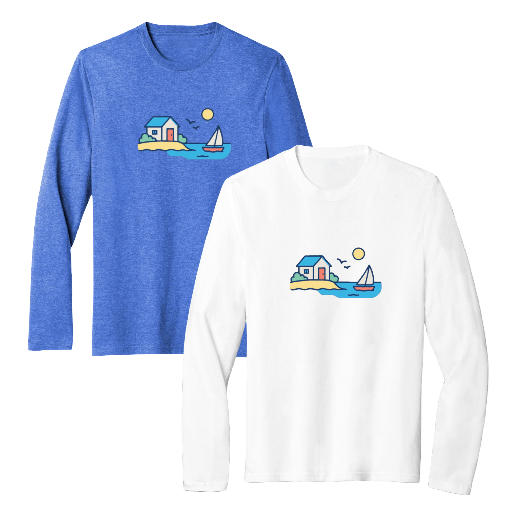 Cape Cod Clothing Company Summer Beach House Essential Long Sleeve Tee