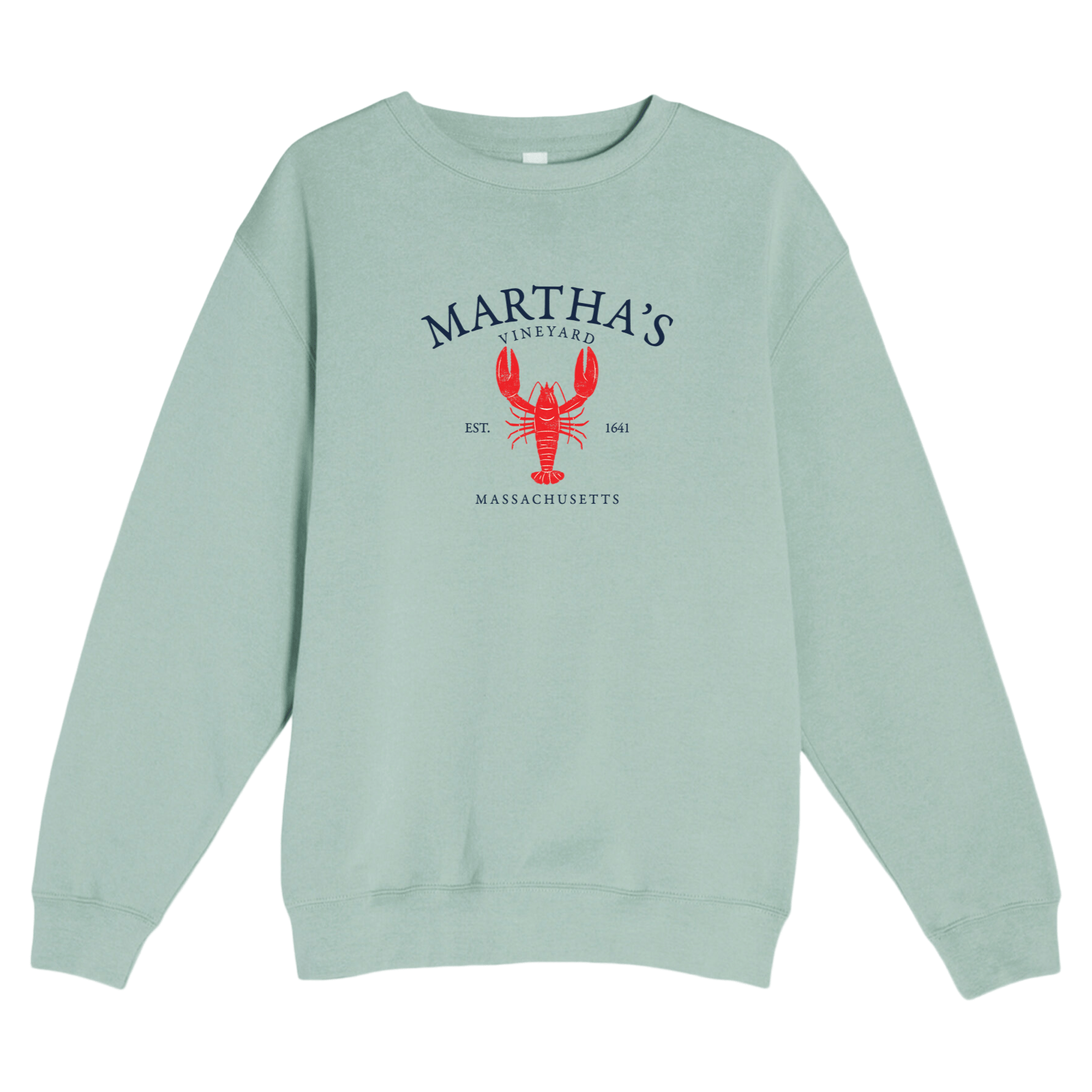 Cape Cod Clothing Company Martha's Vineyard Vintage Lobster Soft Fleece Crewneck Sweatshirt