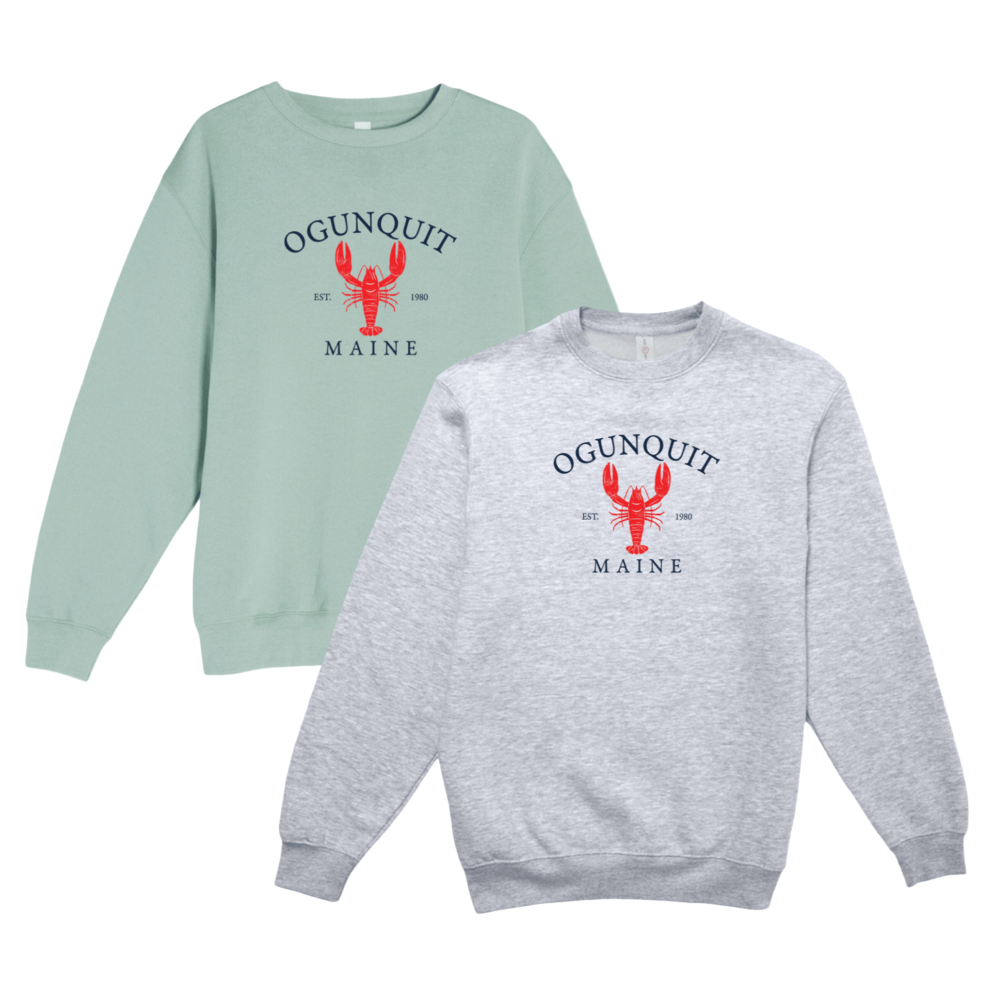 Cape Cod Clothing Company Ogunquit Vintage Lobster Soft Fleece Crewneck Sweatshirt