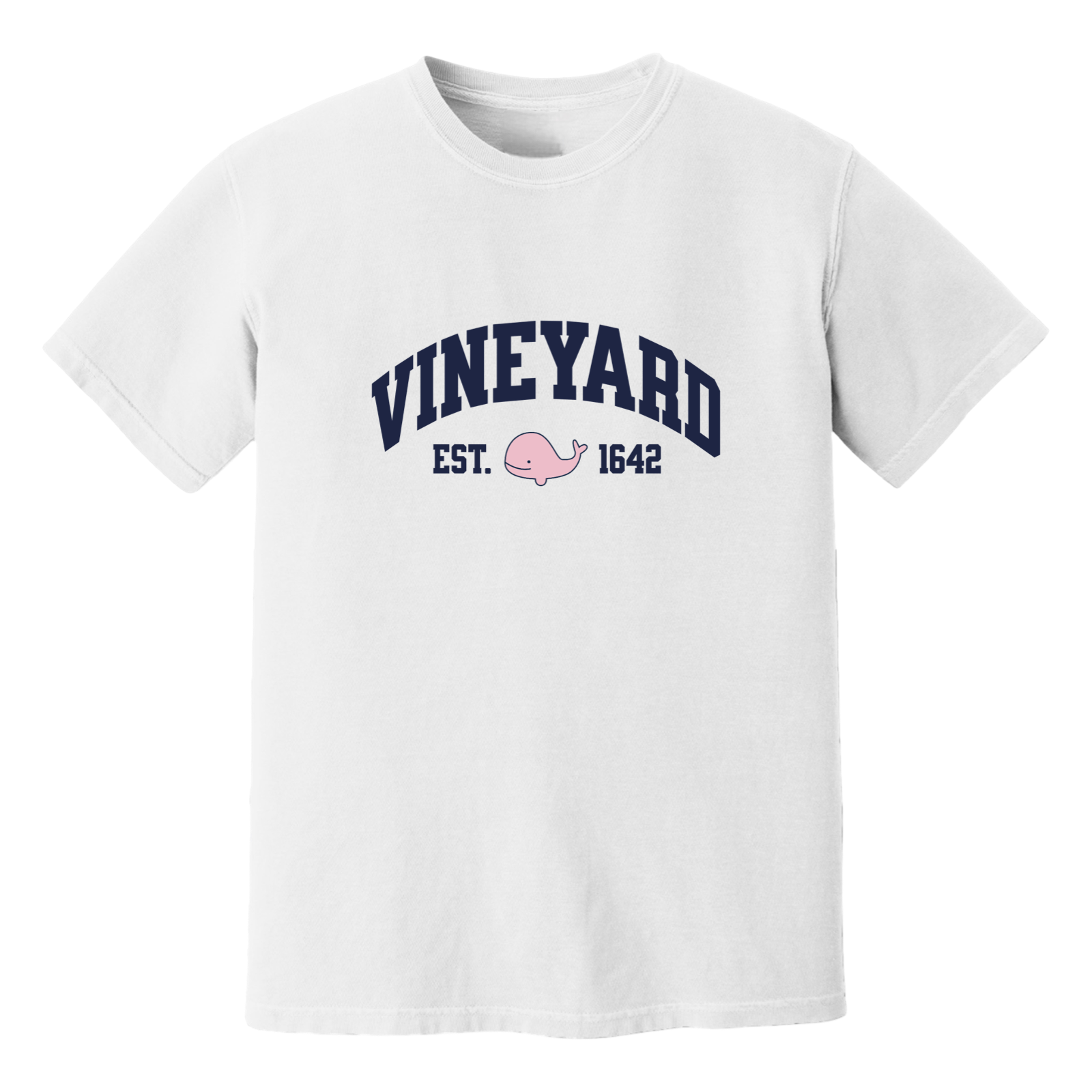 Cape Cod Clothing Company Vineyard Pink Whale Midweight T-Shirt