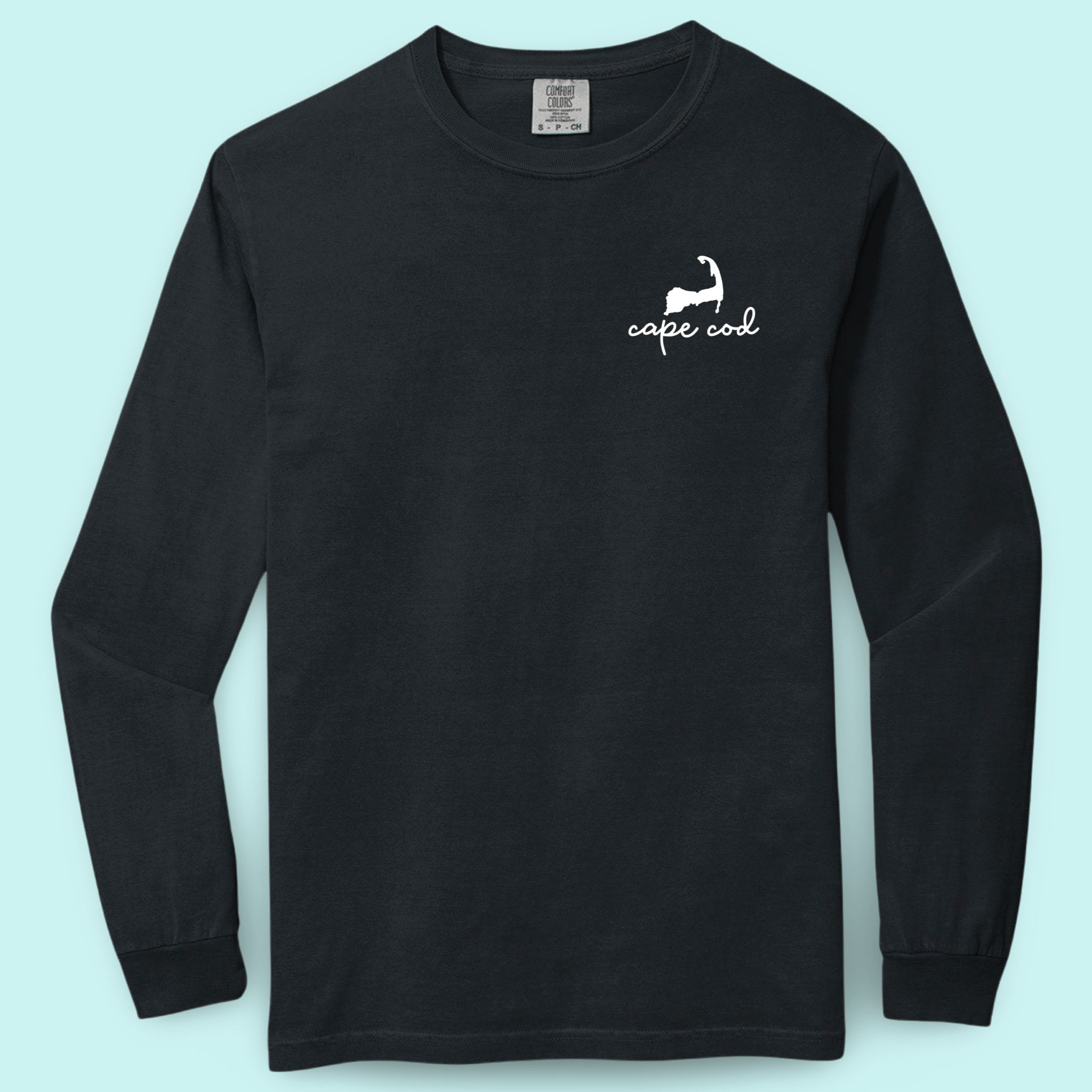 Cape Cod Silhouette Comfort Colors Heavyweight Long Sleeve Tee