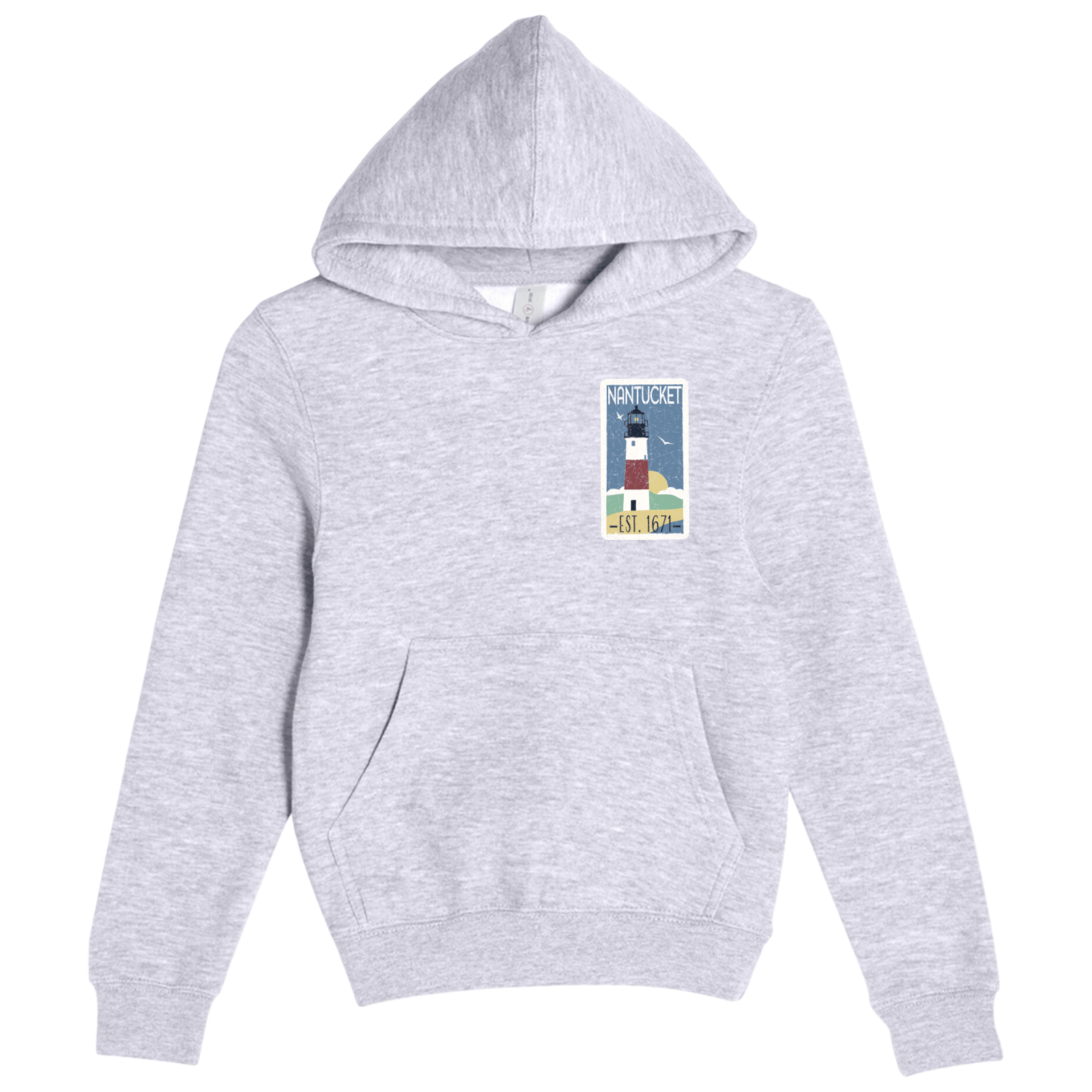 Cape Cod Clothing Company Youth Nantucket Vintage Lighthouse Comfort Fleece Hoodie
