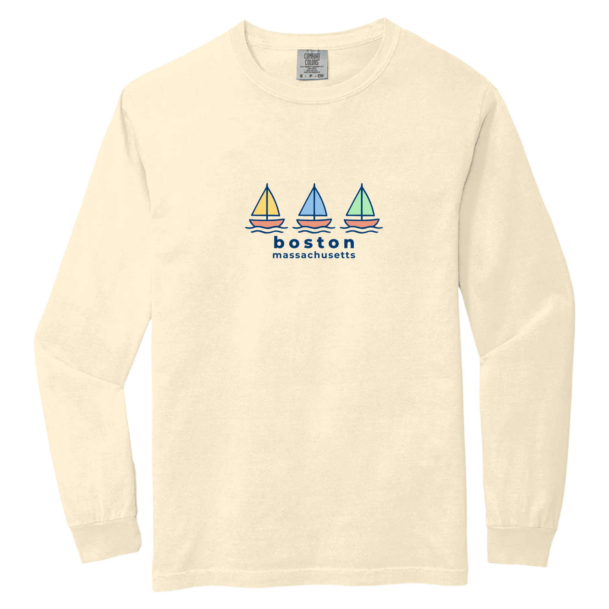 Cape Cod Clothing Company Boston Summer Sails Comfort Colors Long Sleeve Tee